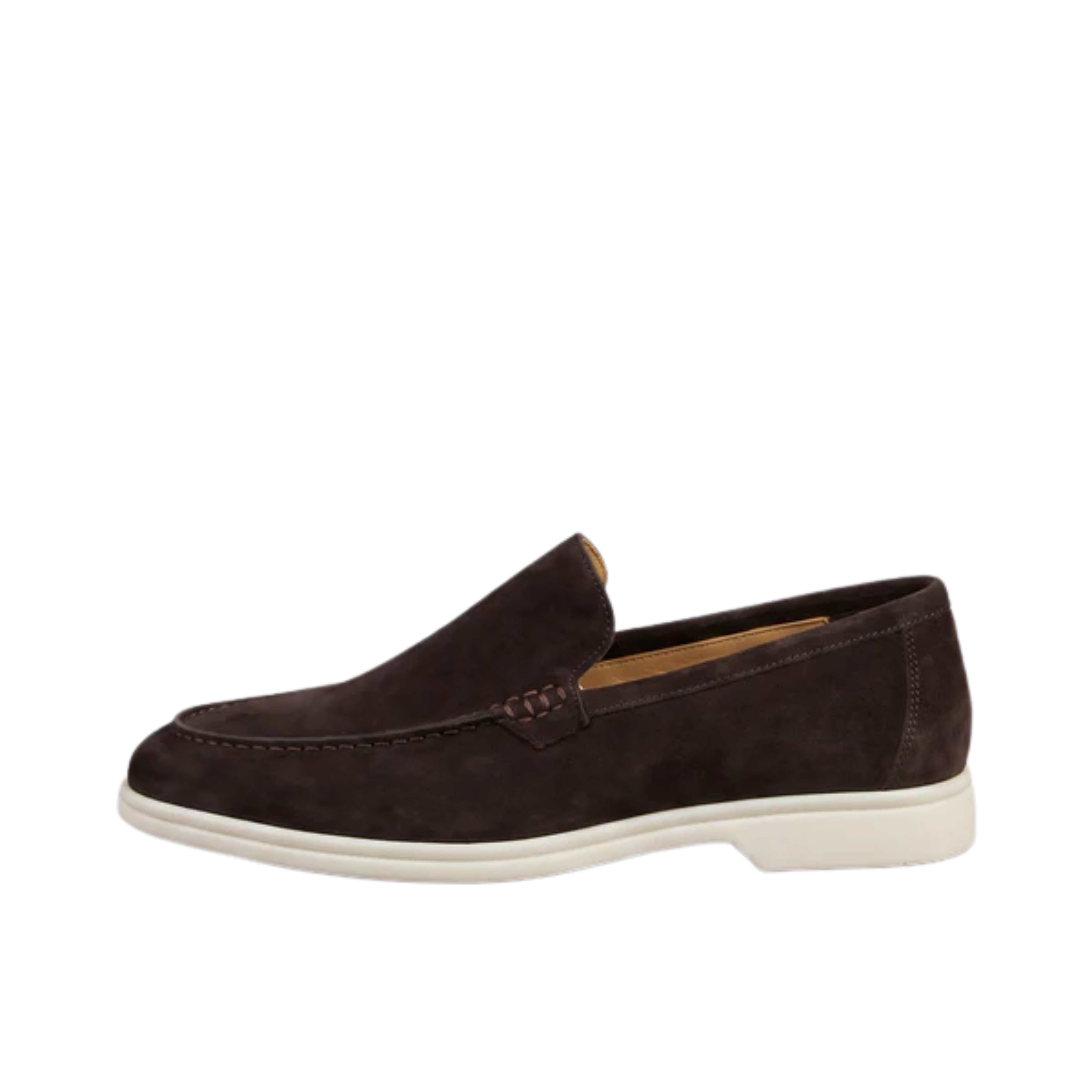 Mocassins en daim pour homme — semelle en caoutchouc — confort quotidien