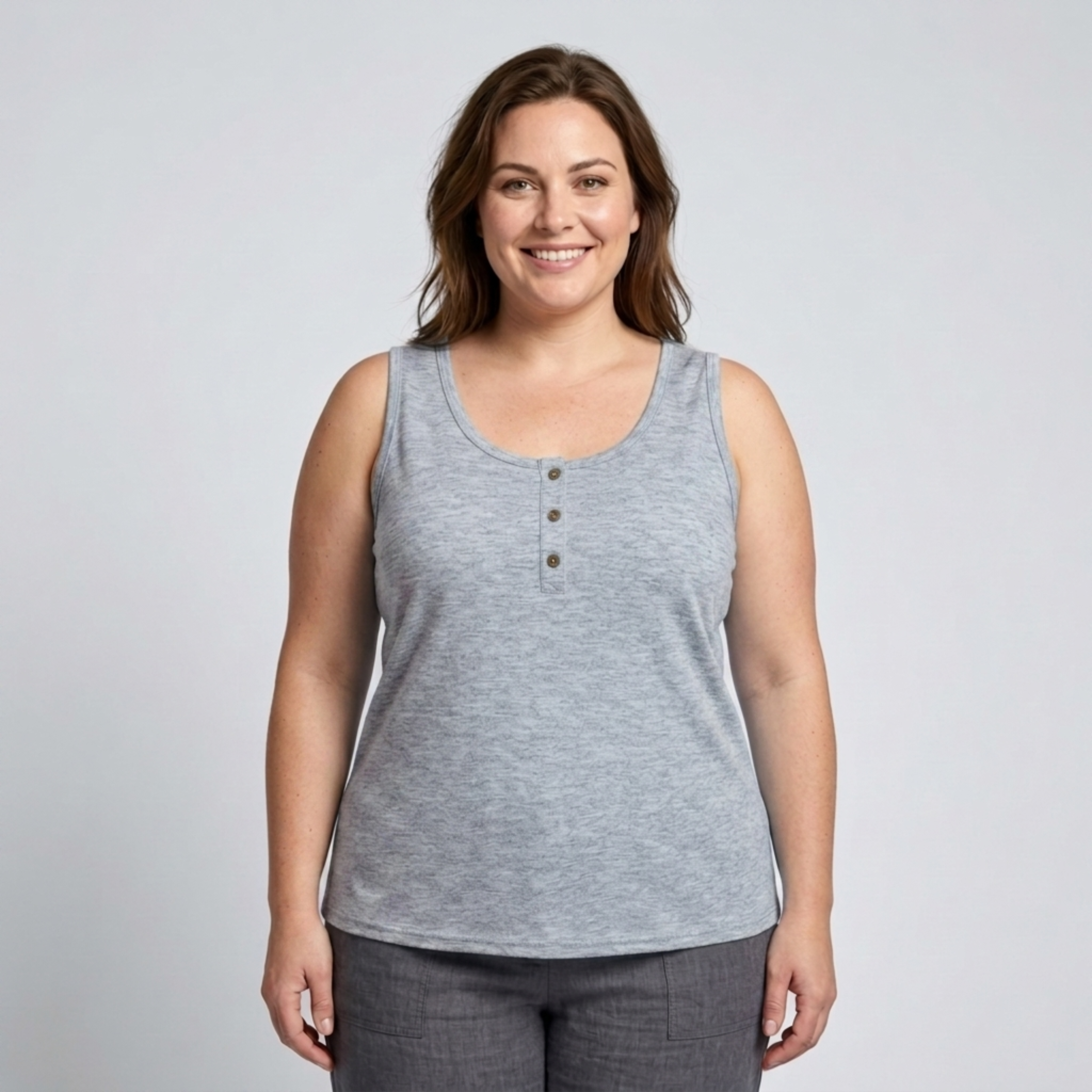 Débardeur grande taille à col rond pour femme