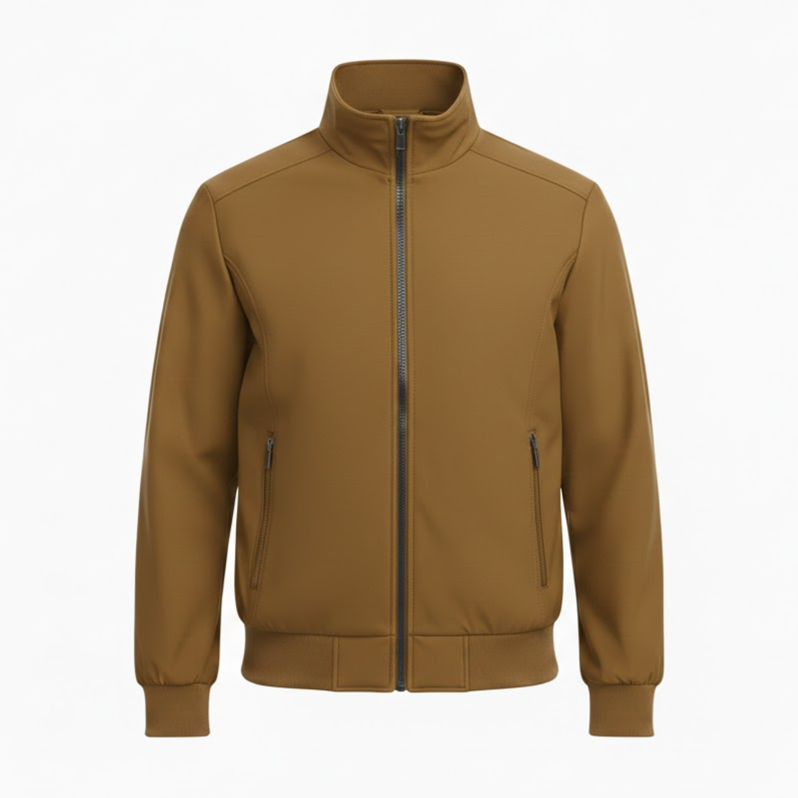 Veste bomber légère pour homme avec col montant et fermeture éclair coupe ajustée