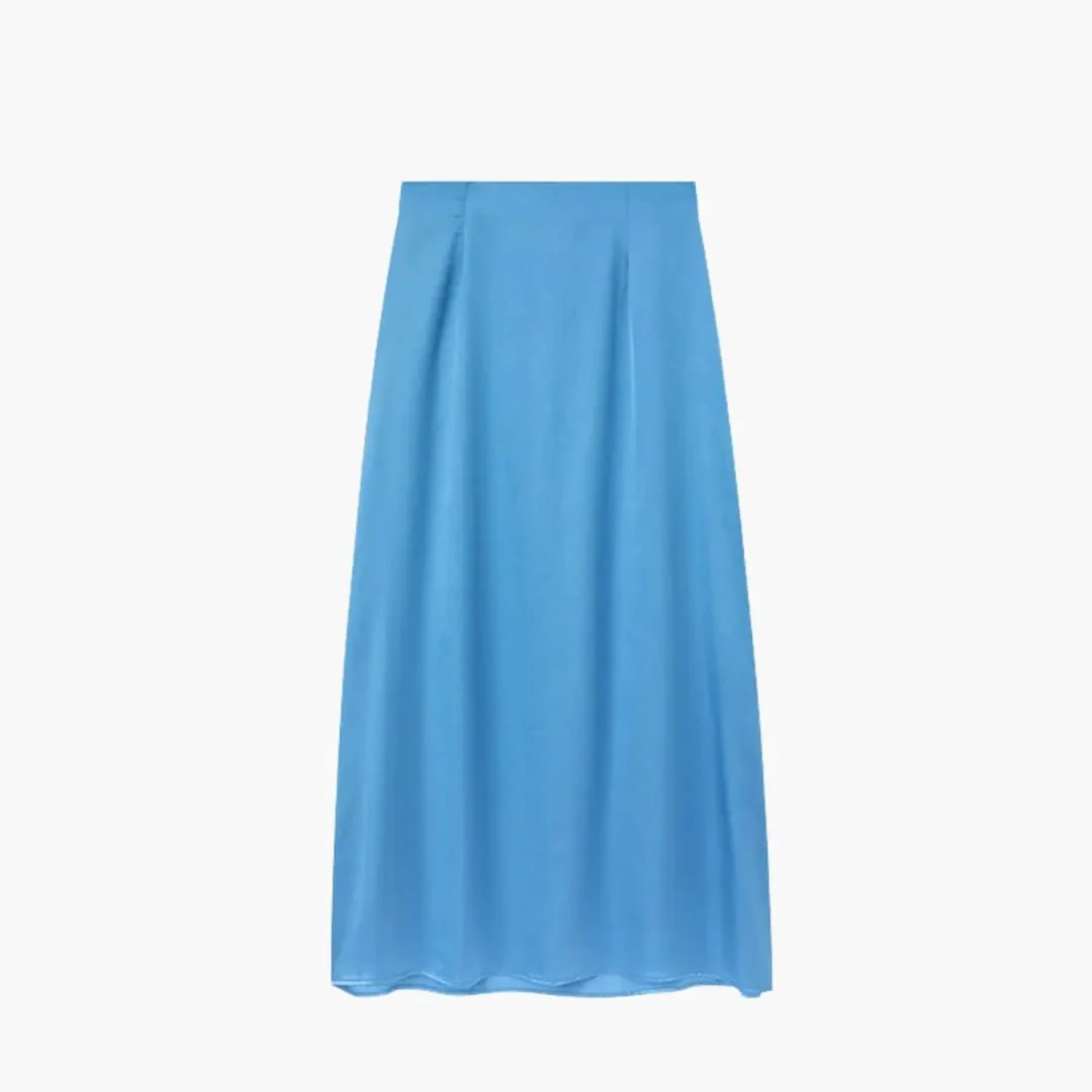 Jupe maxi longue satinée — taille haute coupe droite — tenue de soirée