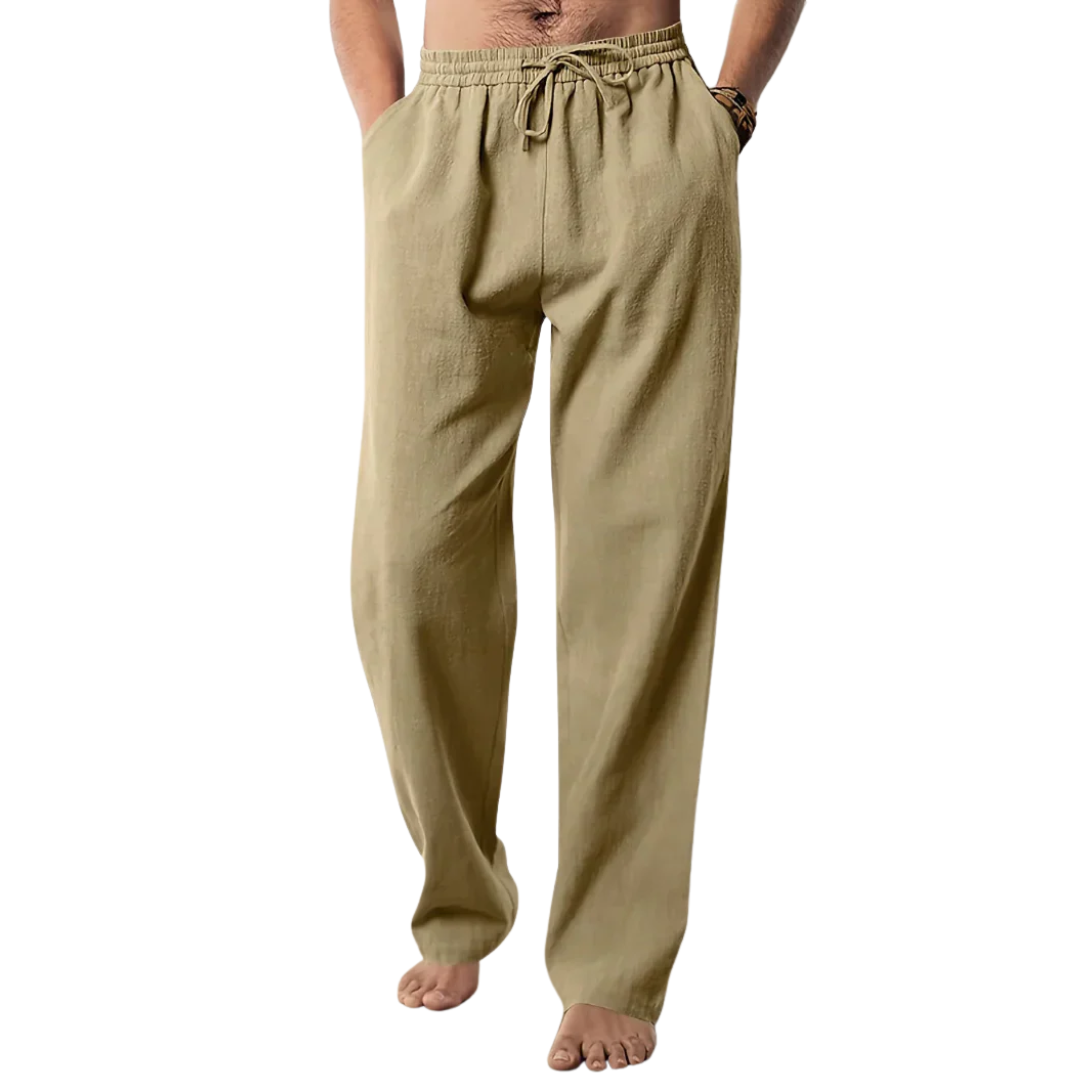 Pantalon coton homme coupe droite — voyage et quotidien