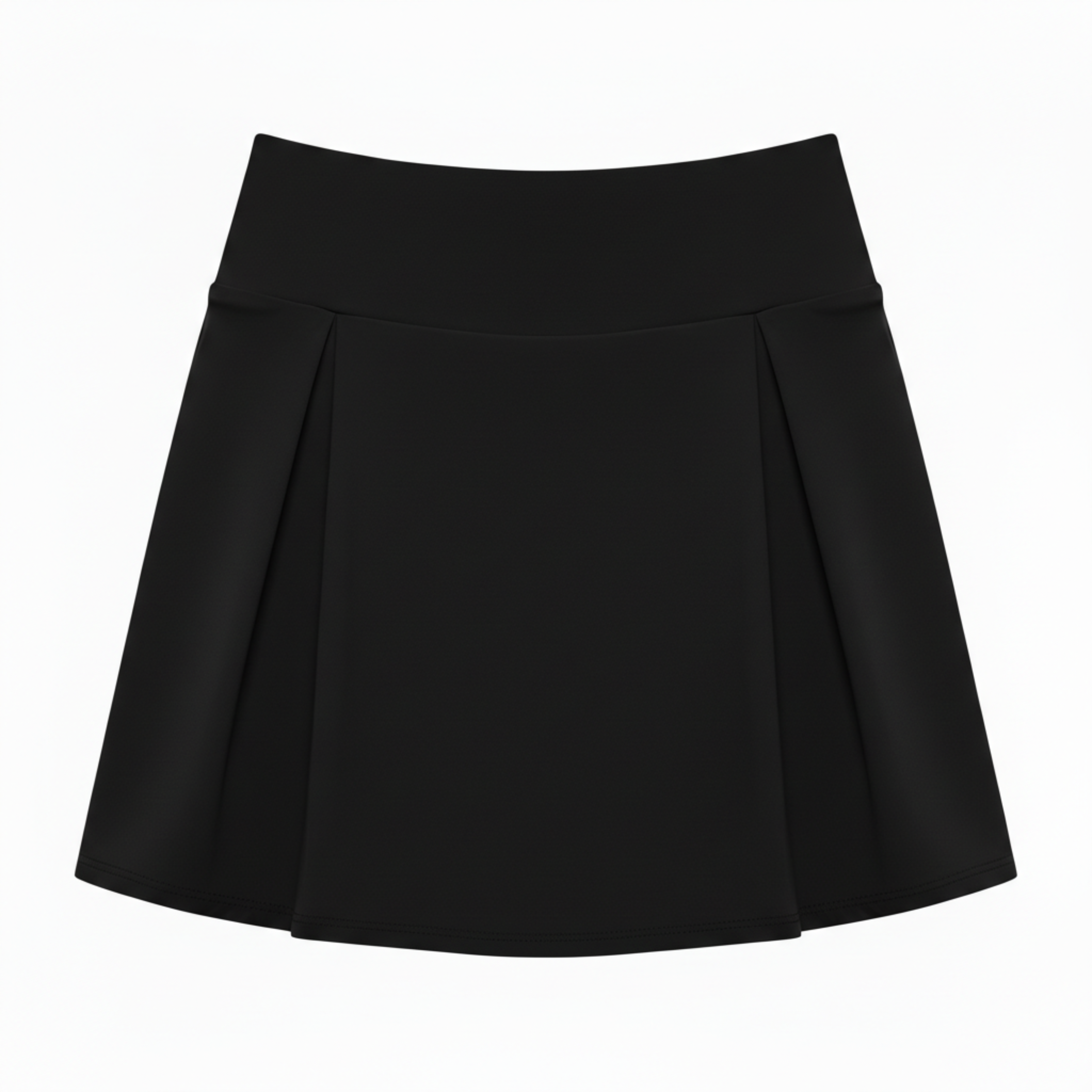 Mini-jupe-short taille haute pour femmes avec short intégré et haute extensibilité