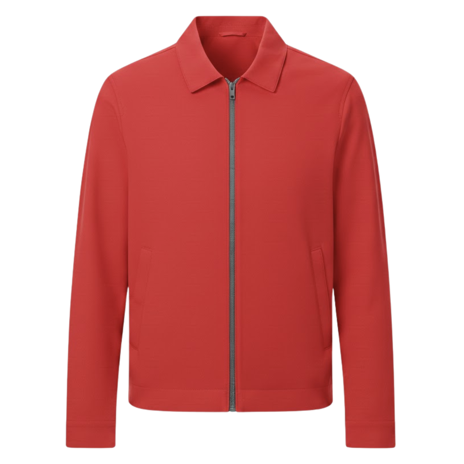 Veste de travail légère pour homme avec fermeture éclair et col chemise classique