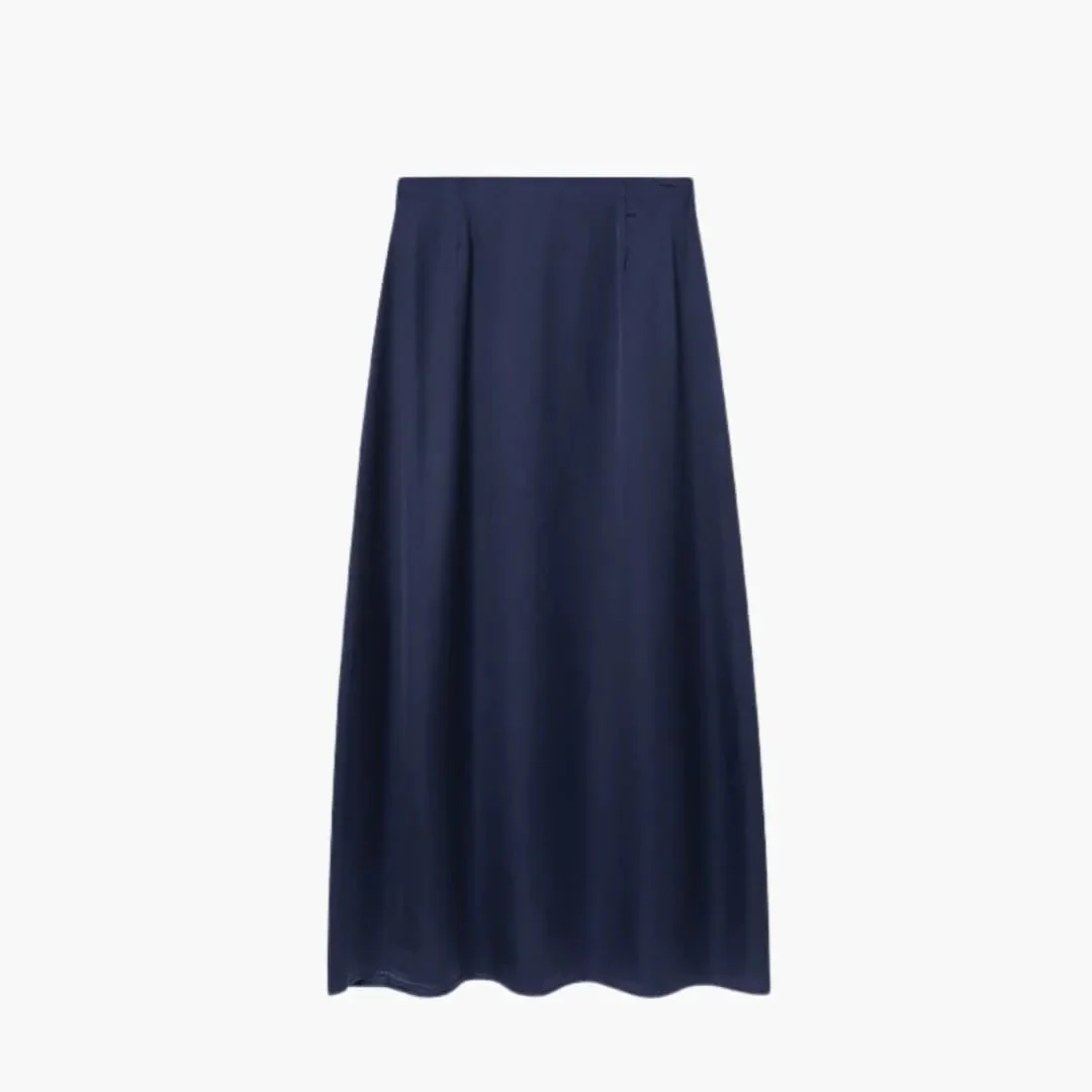 Jupe maxi longue satinée — taille haute coupe droite — tenue de soirée
