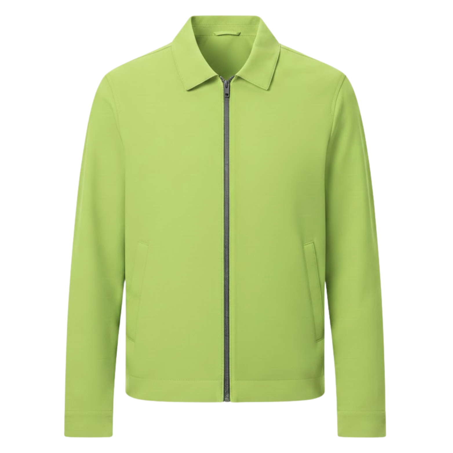 Veste de travail légère pour homme avec fermeture éclair et col chemise classique