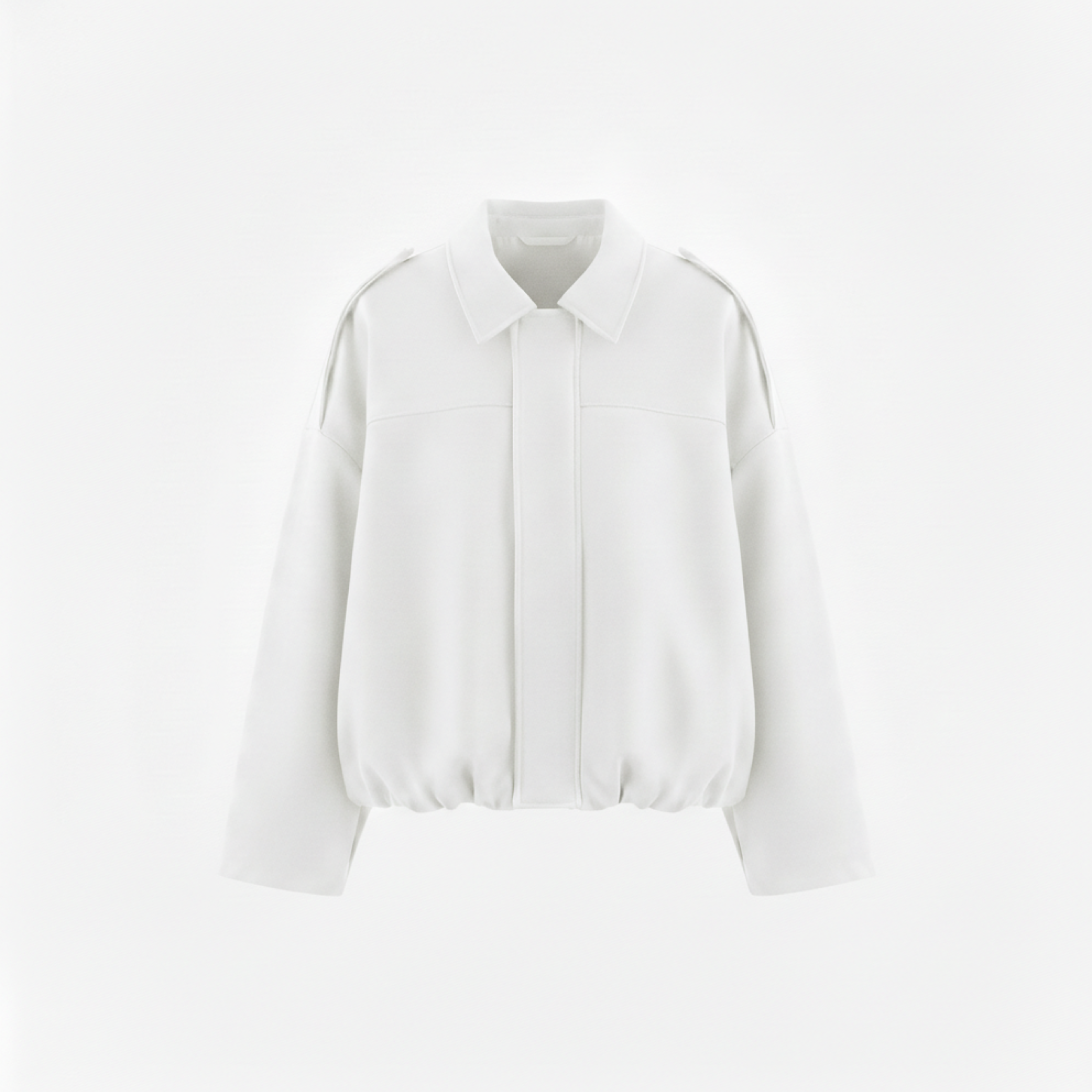 Blouson Bomber en Polyester avec Col à Revers et Fermeture Éclair pour Femme