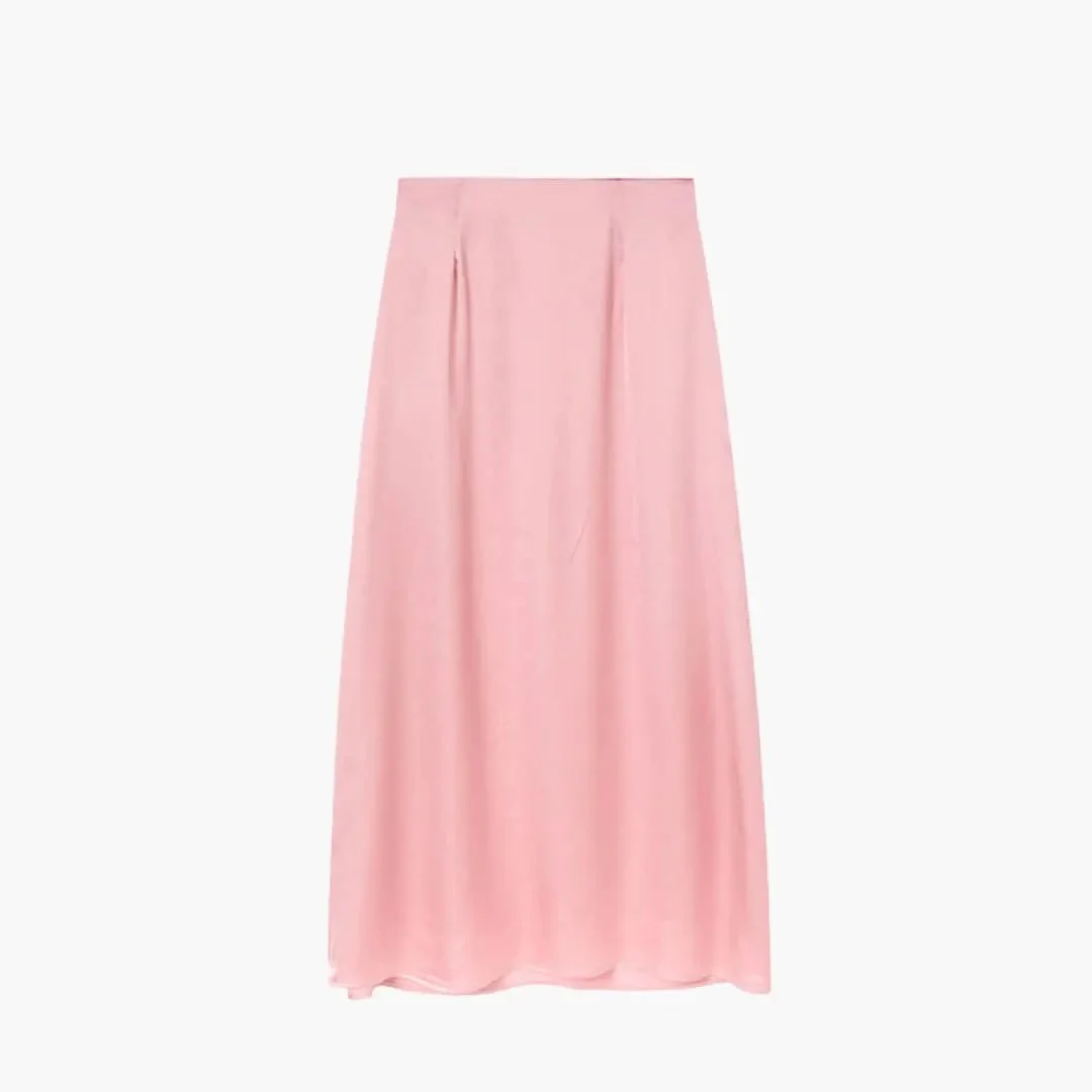 Jupe maxi longue satinée — taille haute coupe droite — tenue de soirée