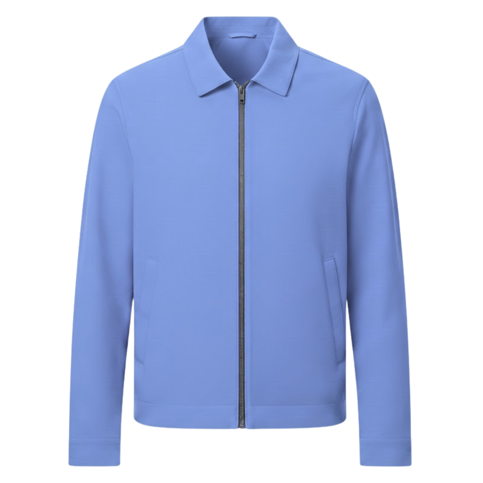 Veste de travail légère pour homme avec fermeture éclair et col chemise classique