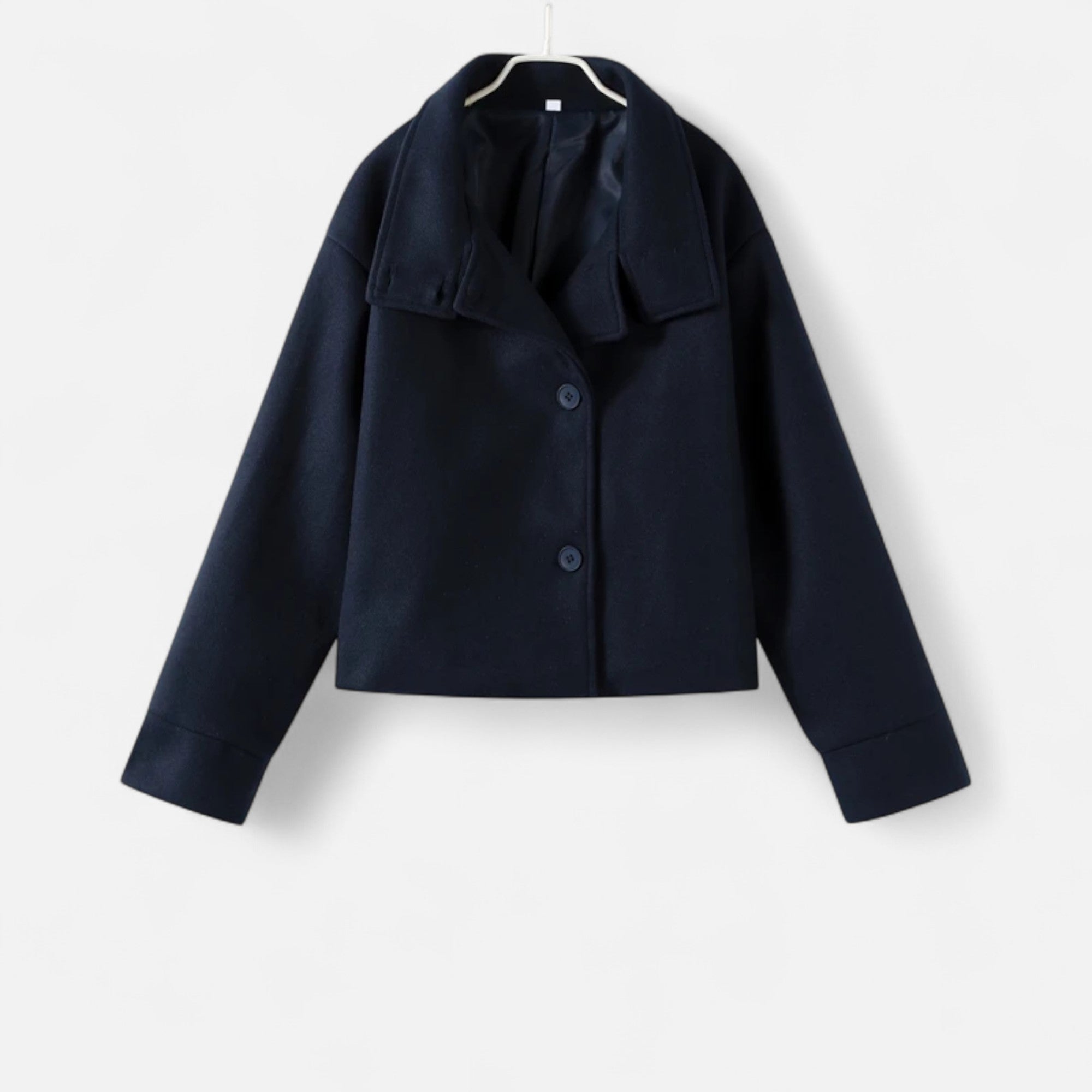 Ancienne Monde | Manteau Court Femme Col Haut Chic