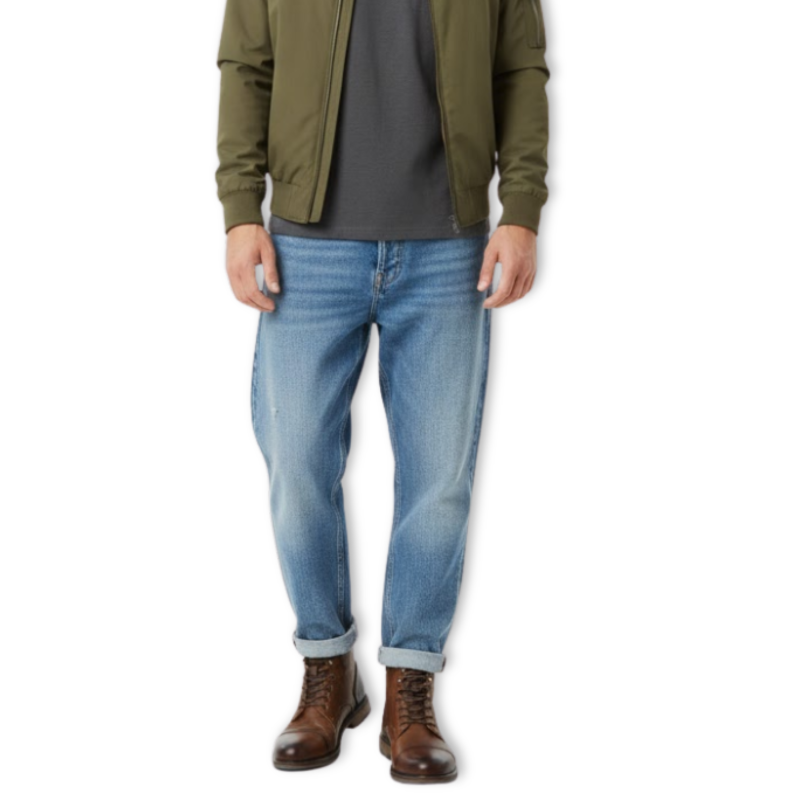 Bottines homme cuir grainé cheville rembourrée semelle gomme robuste