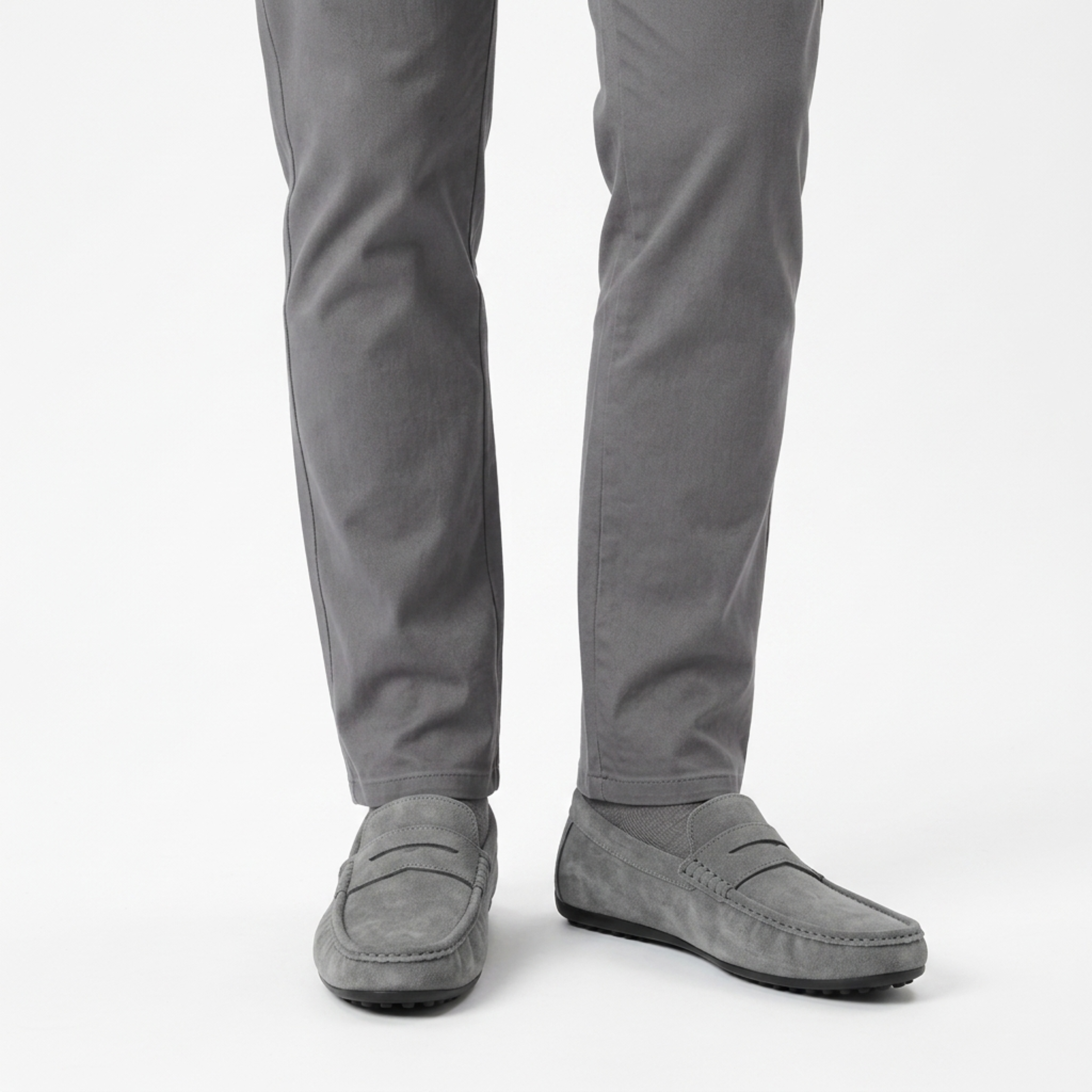 Mocassins en daim pour homme — bride penny — style quotidien décontracté