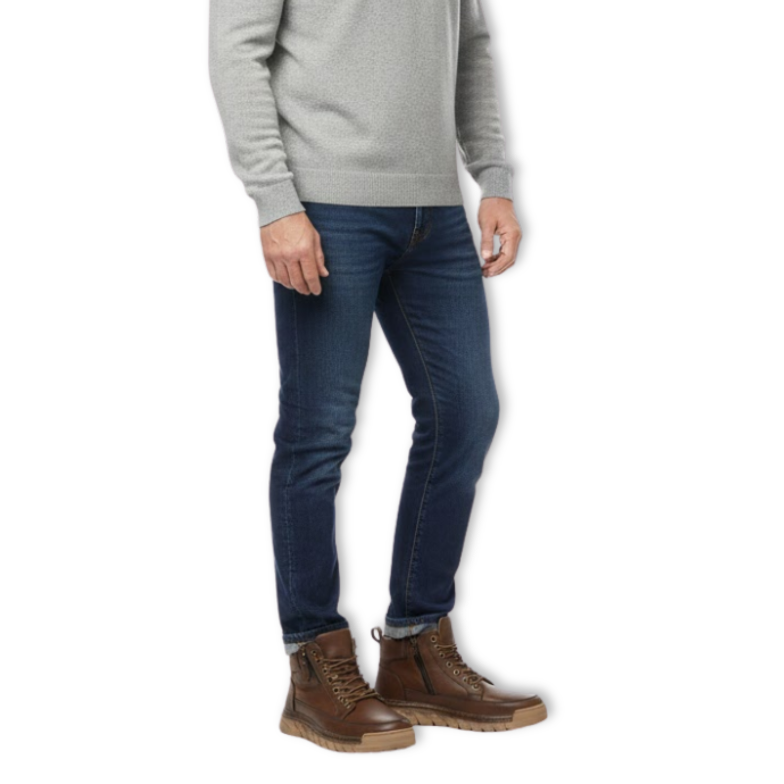 Bottes homme cuir véritable style vintage décontracté élégant robuste