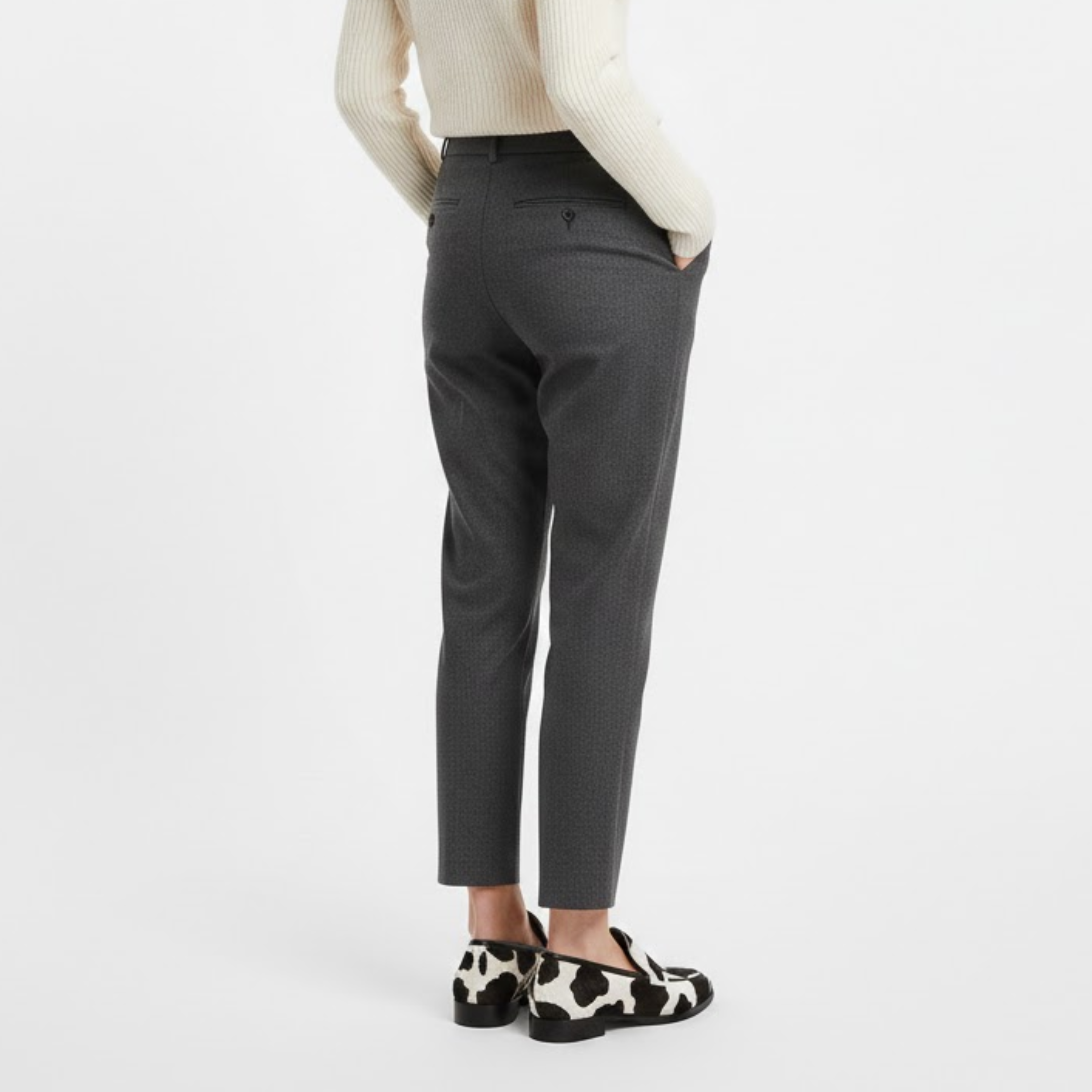 Mocassins Plats à Bout Pointu pour Femmes avec Imprimé Animal et Semelle Souple