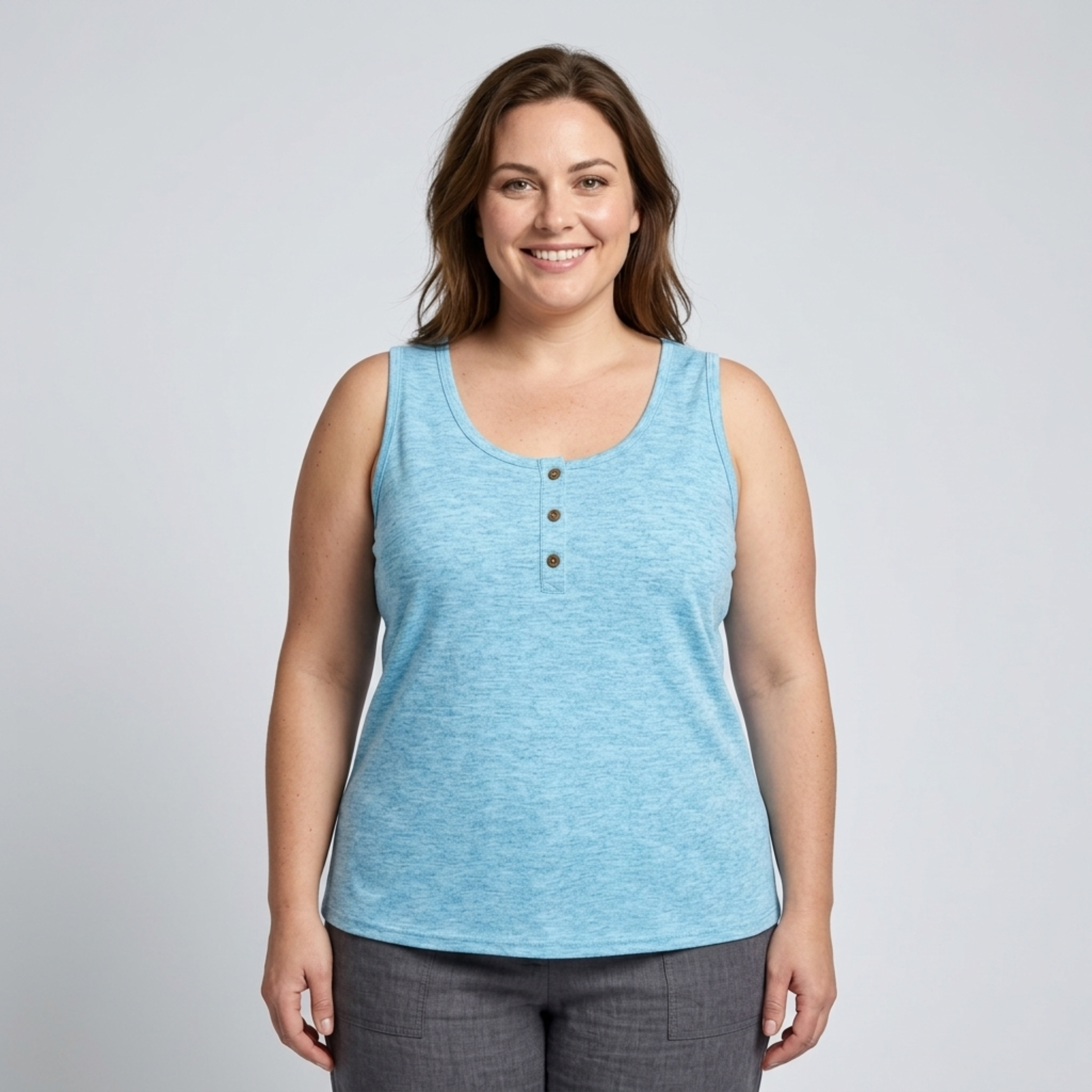 Débardeur grande taille à col rond pour femme