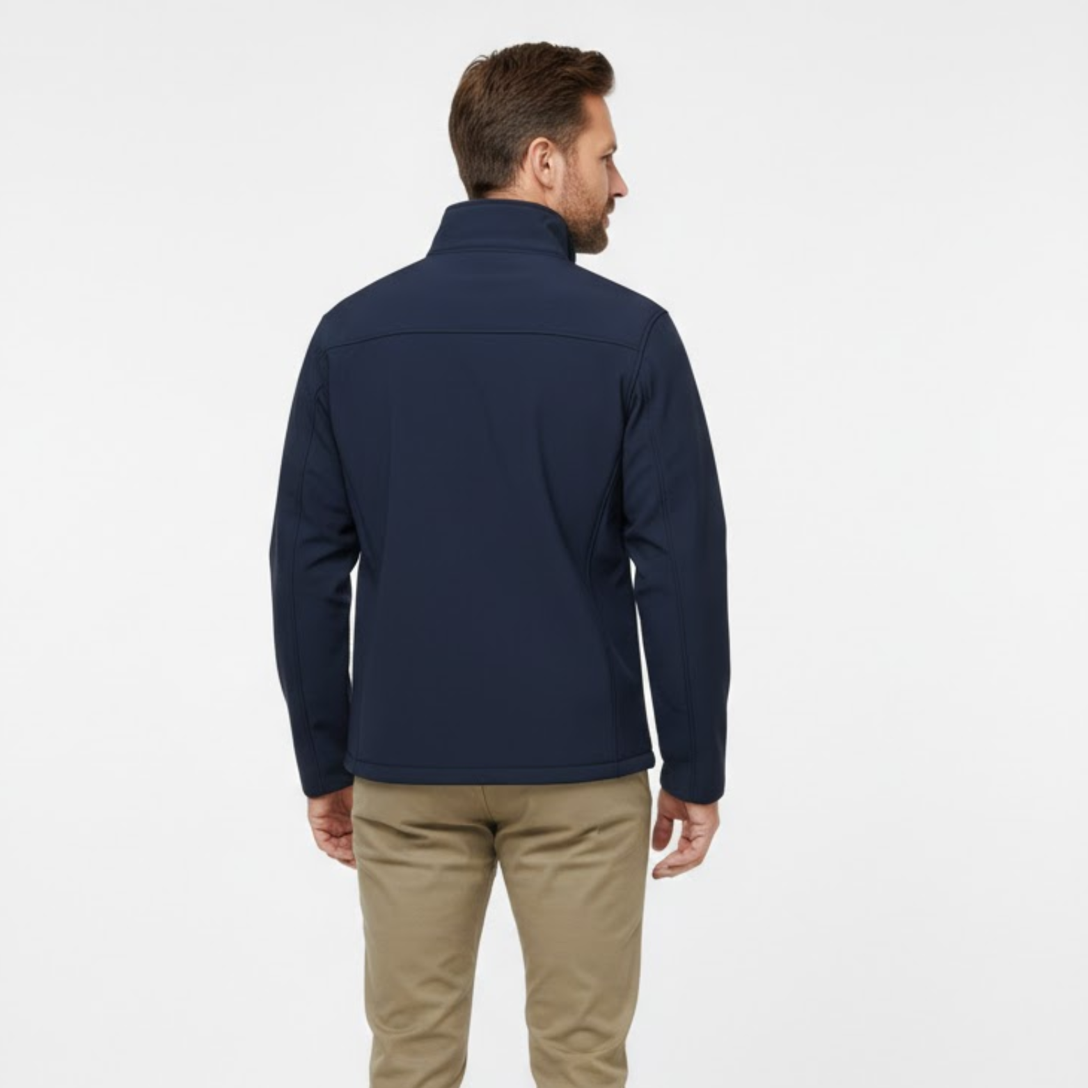 Veste de travail imperméable pour homme avec col montant et fermeture éclair
