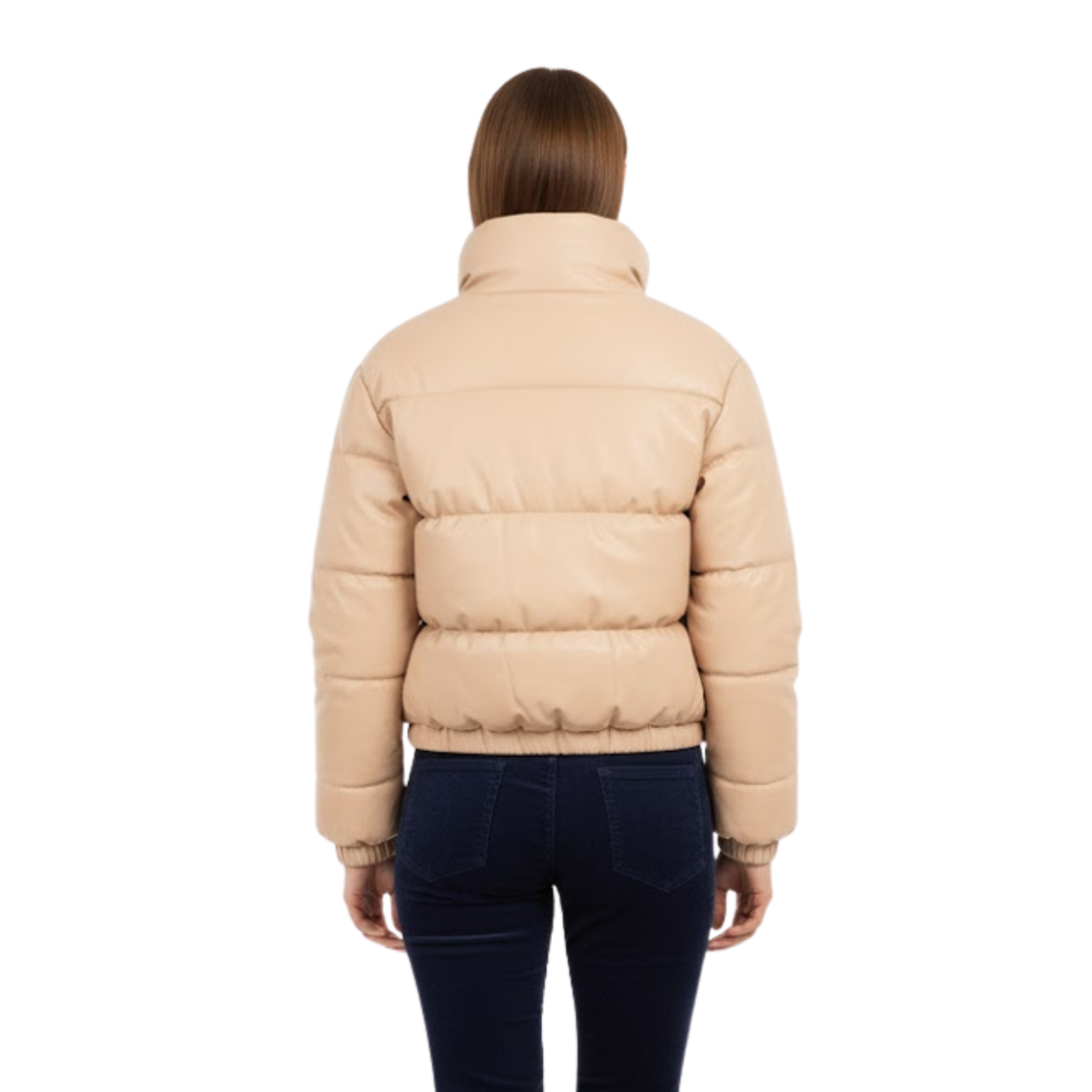 Veste d’Hiver Femme Élégante Épaisse et Chaude en Similicuir
