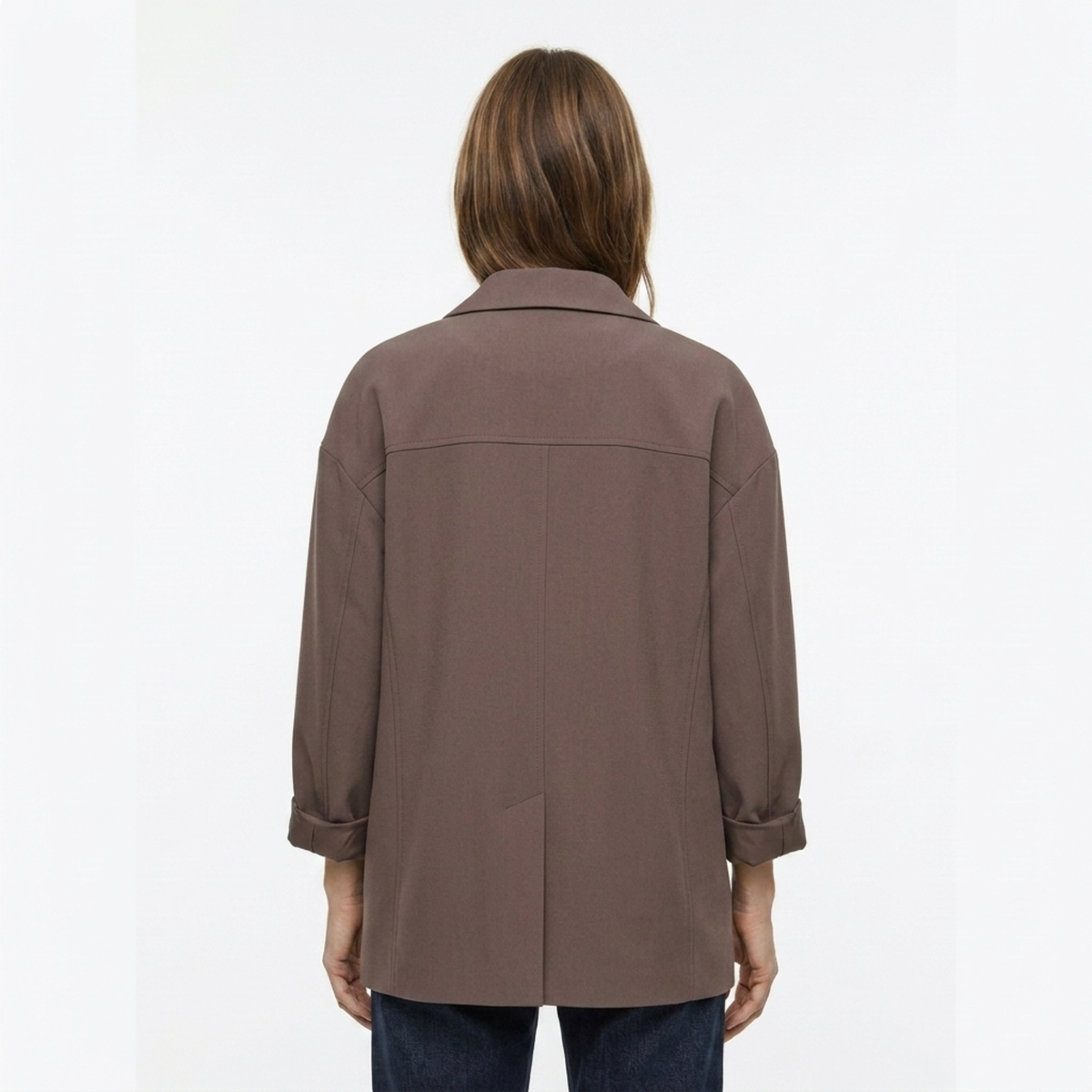Dámské polyesterové sako – dvouřadé, moderní, ležérní a oversize střih