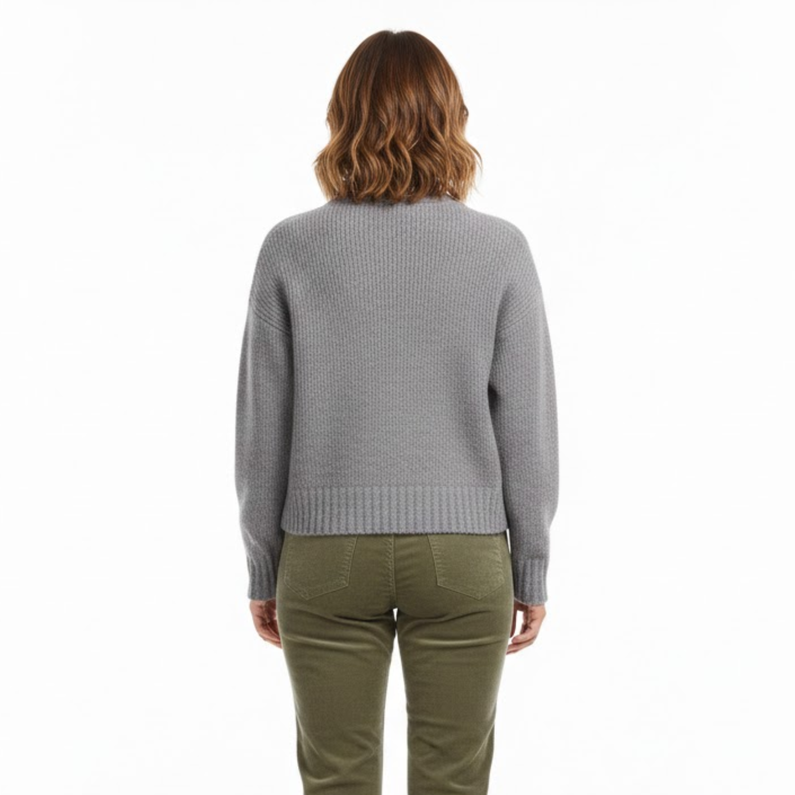 Veste pull en maille zippée pour femme col rond style vintage décontracté