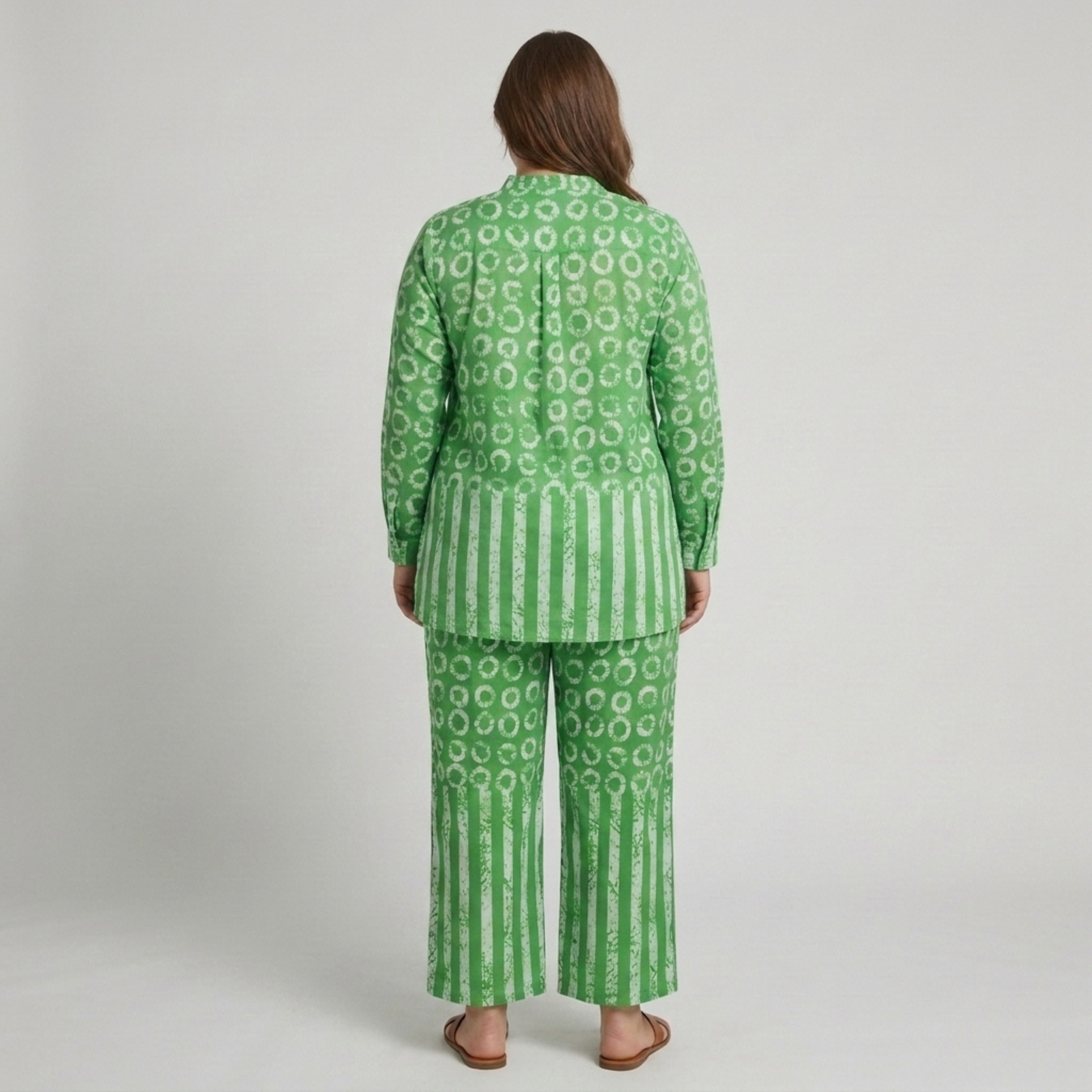 Ensemble pantalon grande taille à motifs