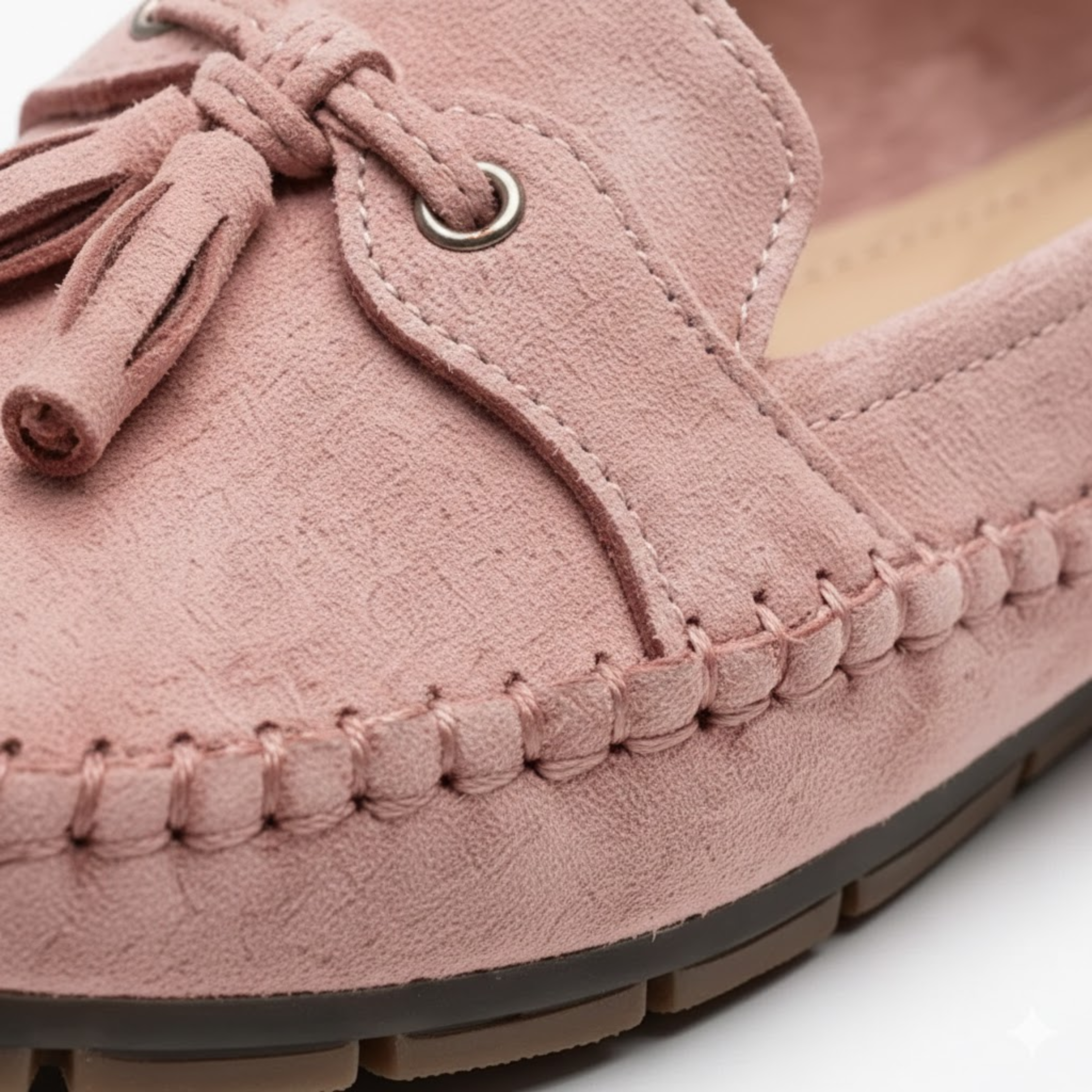 Mocassins en Cuir PU pour Femmes avec Glands Décoratifs et Semelle Souple
