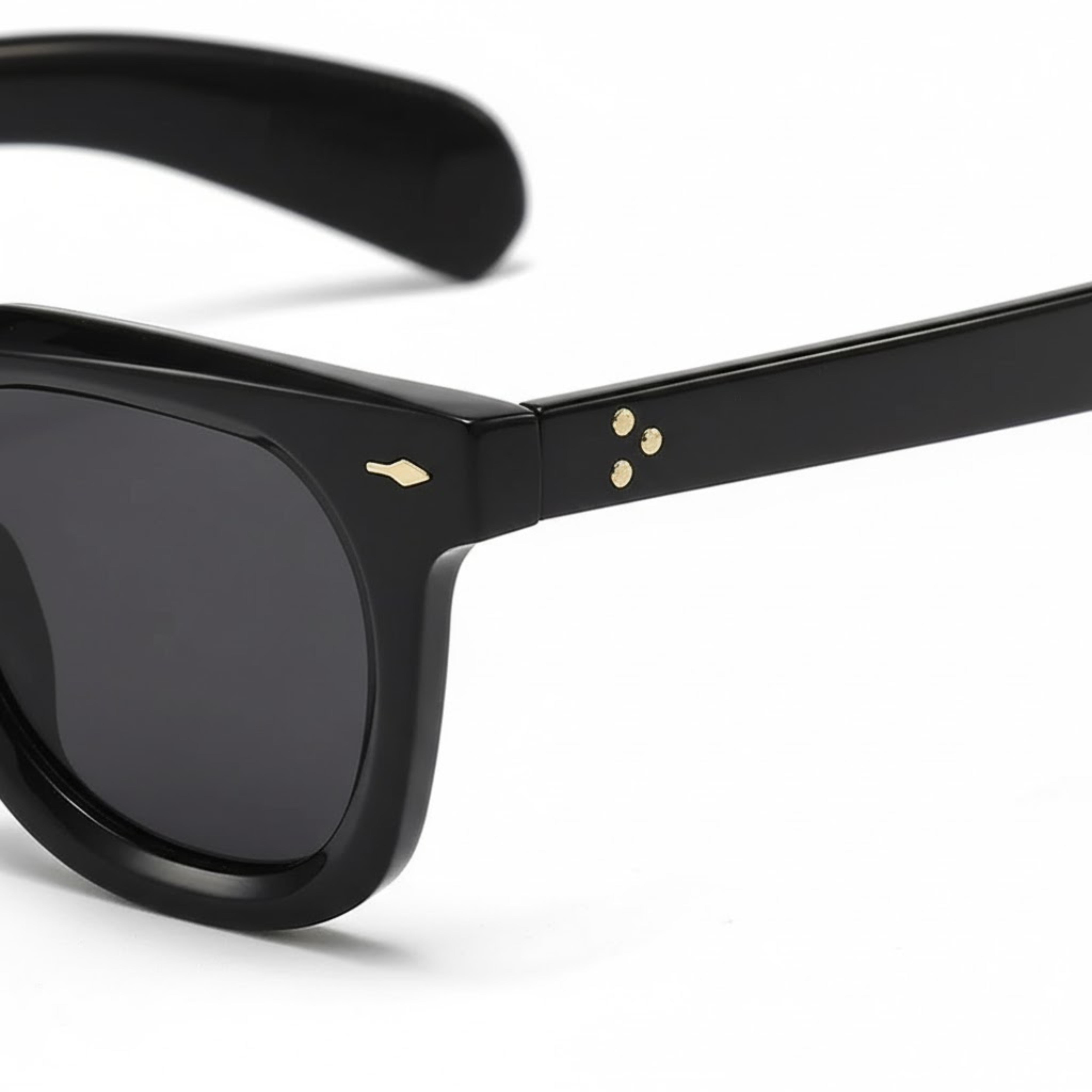 Vintage quadratische Sonnenbrille mit dickem Gestell UV400 Schutz Unisex
