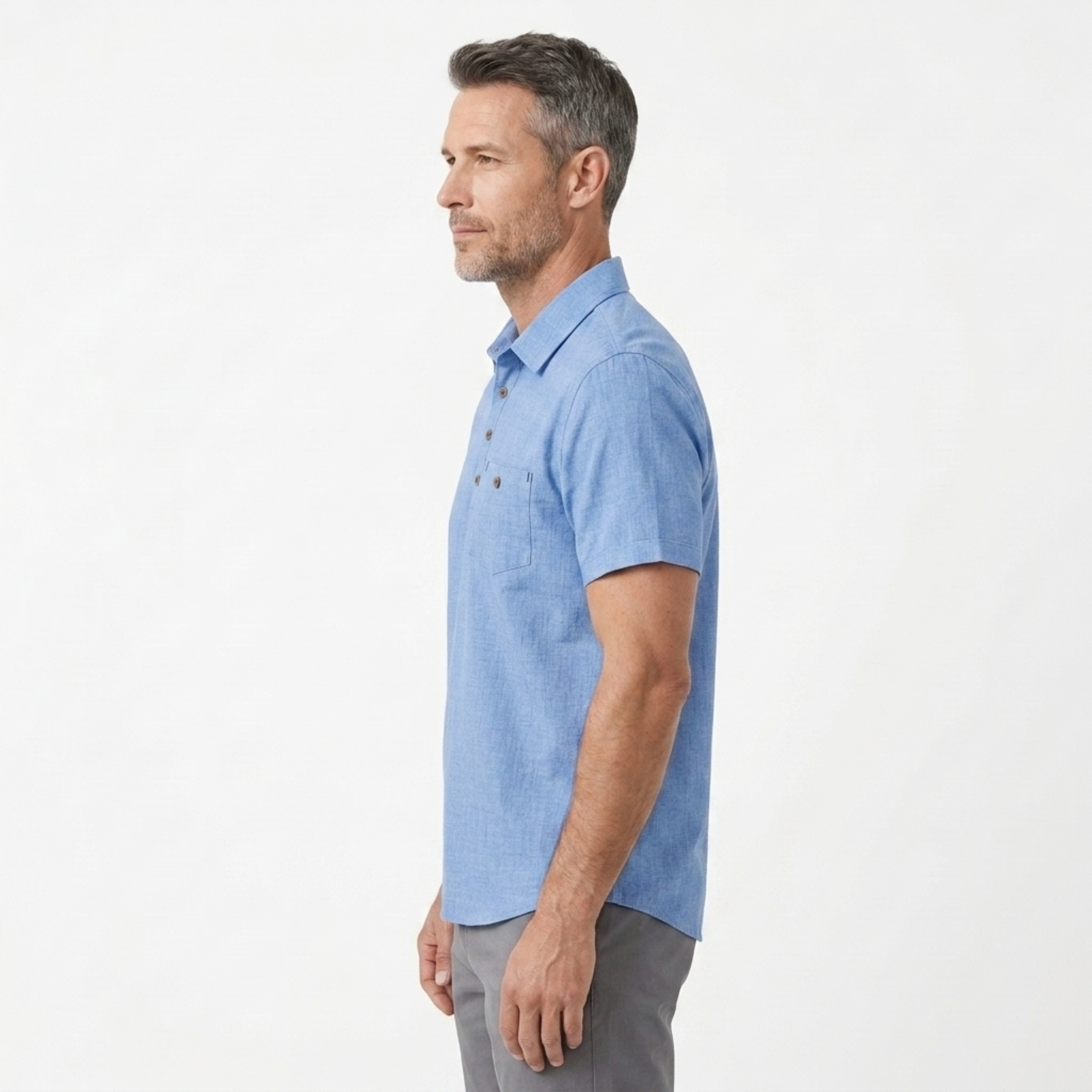 Polo homme coupe ajustée avec poche poitrine — bureau & loisirs