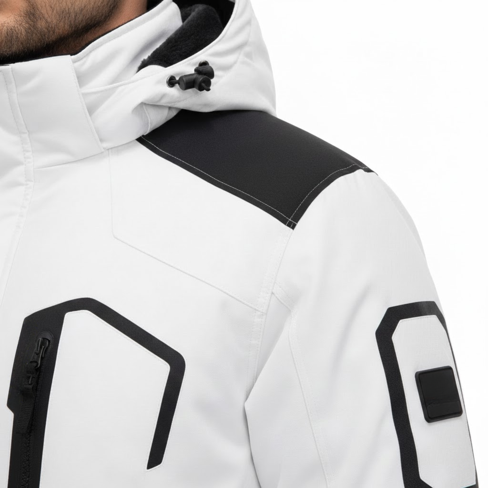 Veste Ski Homme Imperméable et Chaude en Polaire Épaisse