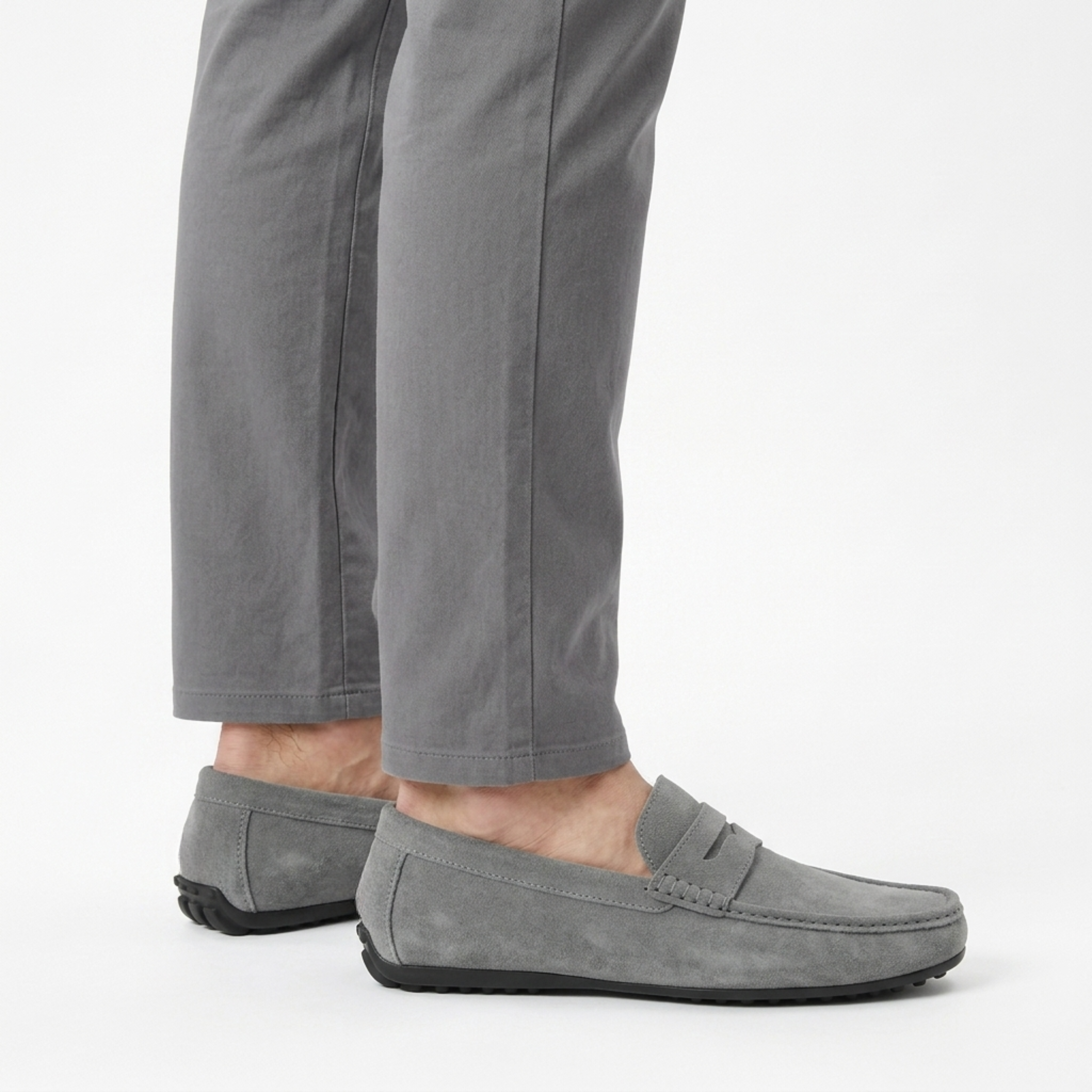 Mocassins en daim pour homme — bride penny — style quotidien décontracté