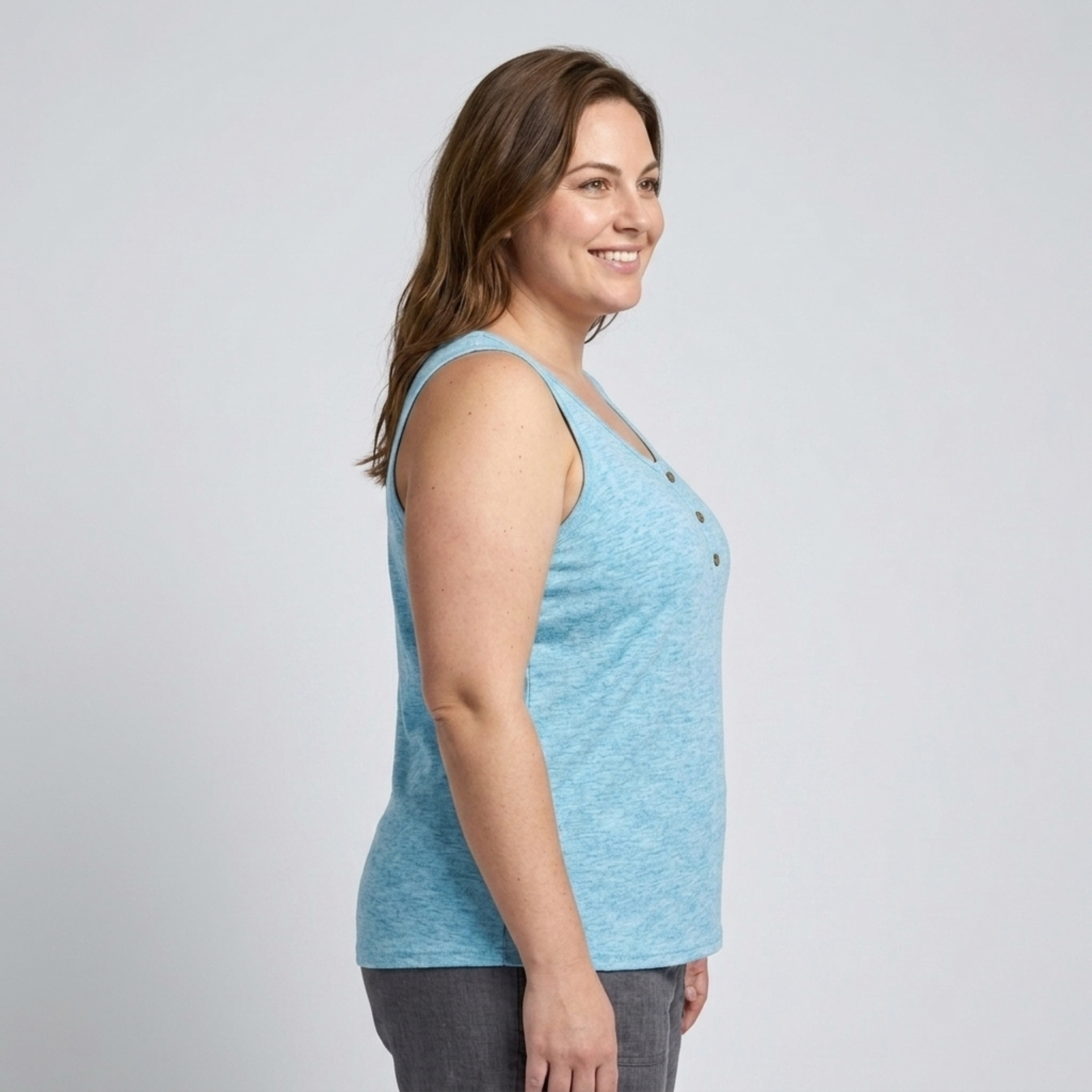 Débardeur grande taille à col rond pour femme
