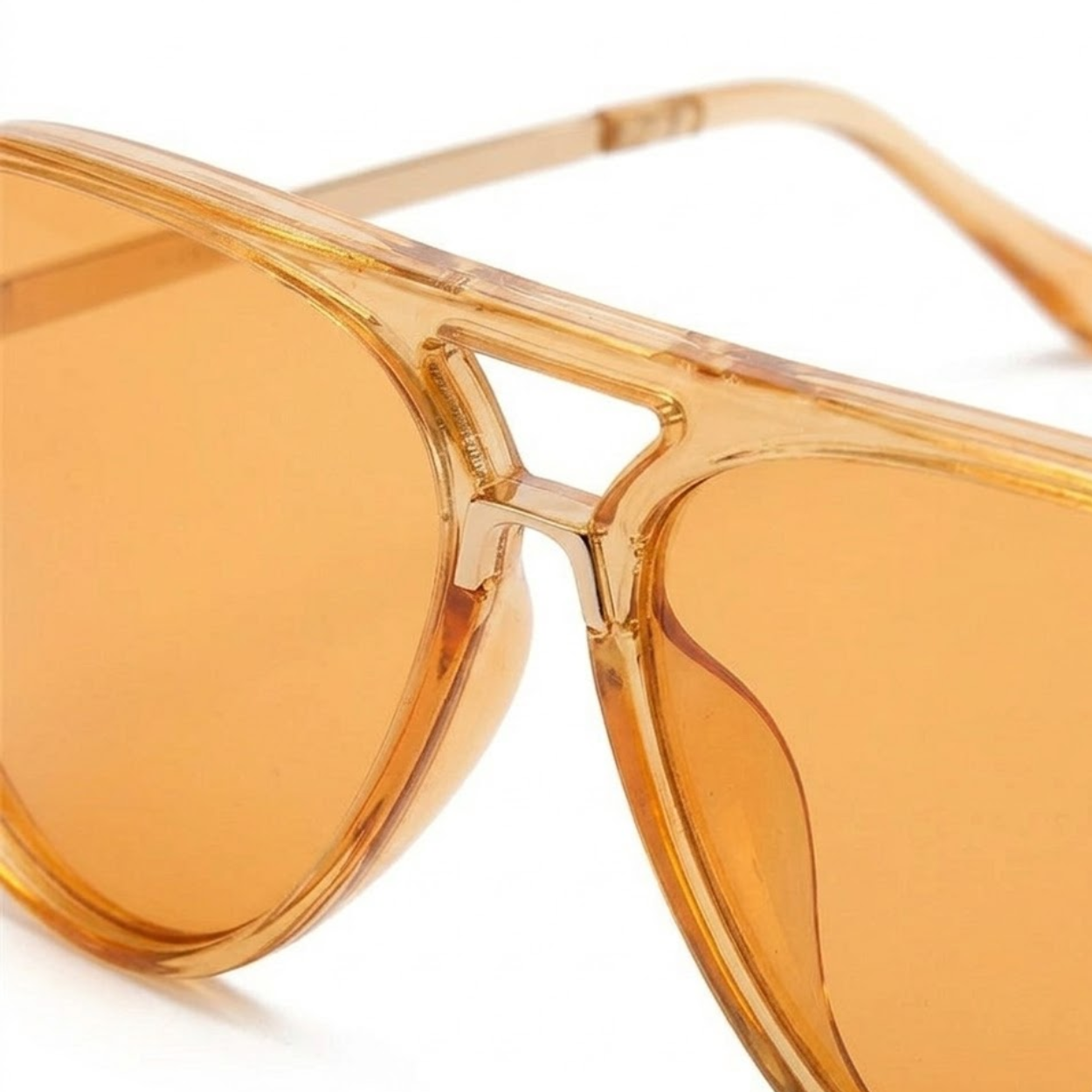 Διάφανα γυαλιά aviator με διπλή γέφυρα και φακούς με διαβάθμιση και προστασία UV