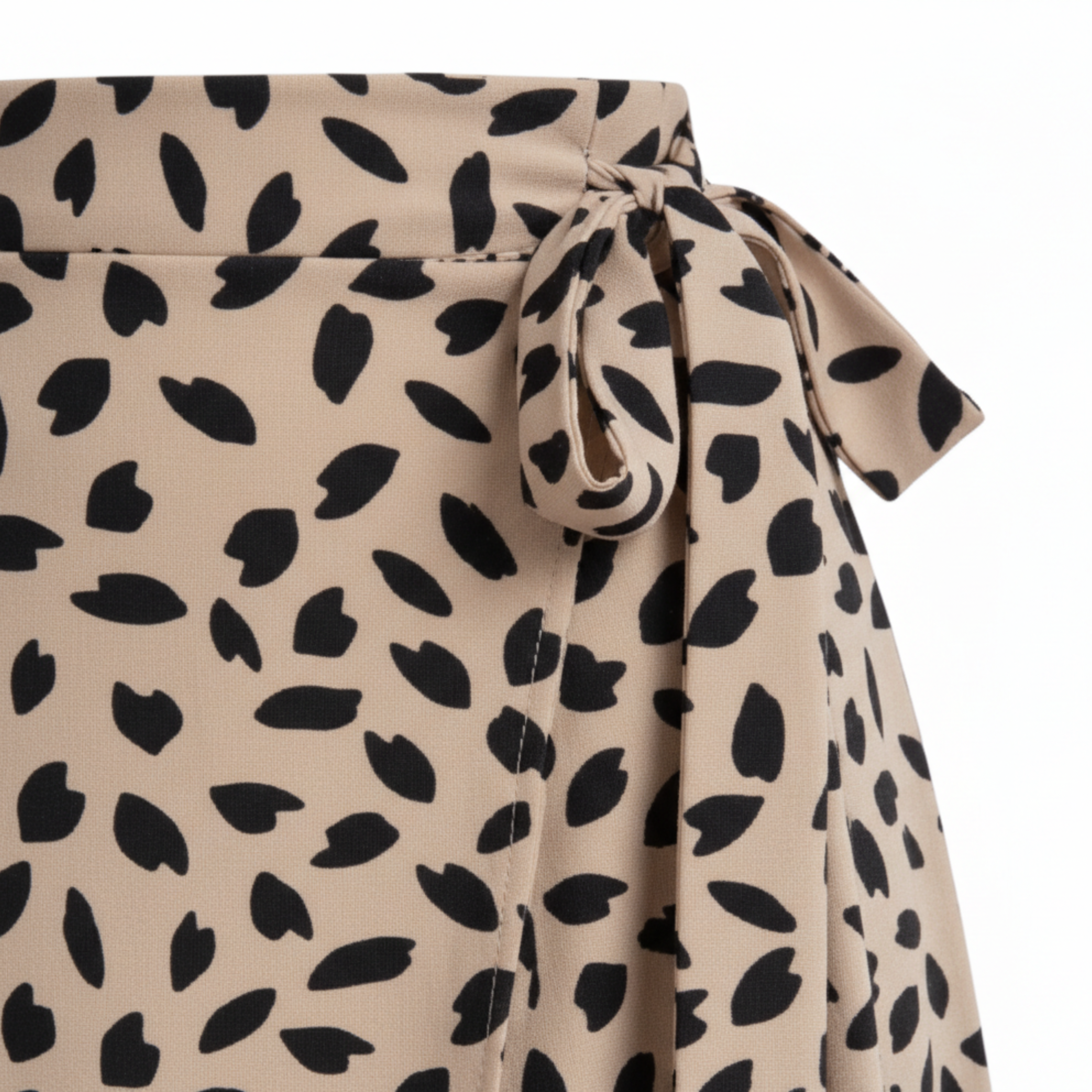 Jupe portefeuille bohème taille haute pour femmes avec lien sur le côté et ourlet asymétrique