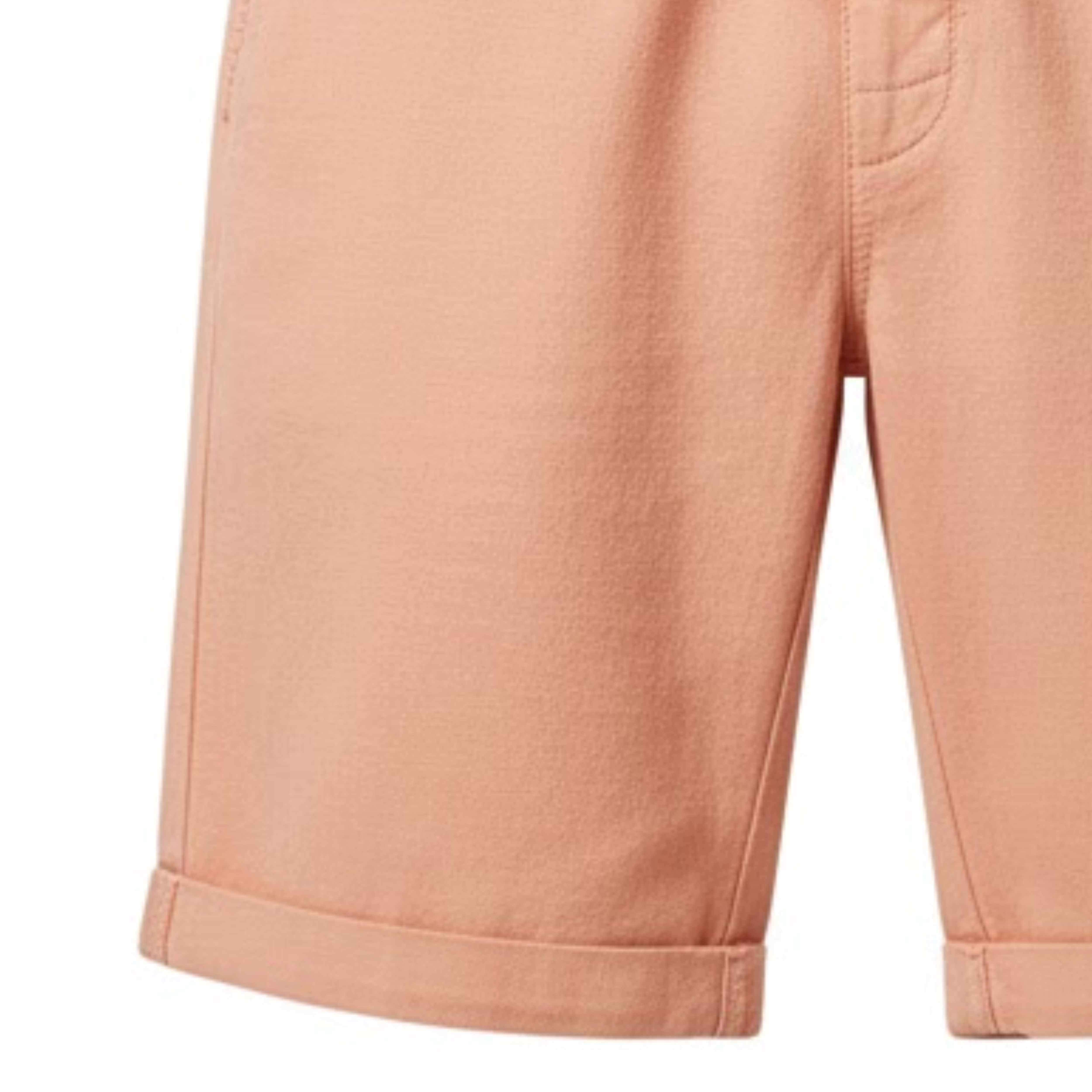 Short pour Hommes en 100 % Lin avec Taille Élastique à Cordon et Coupe Droite