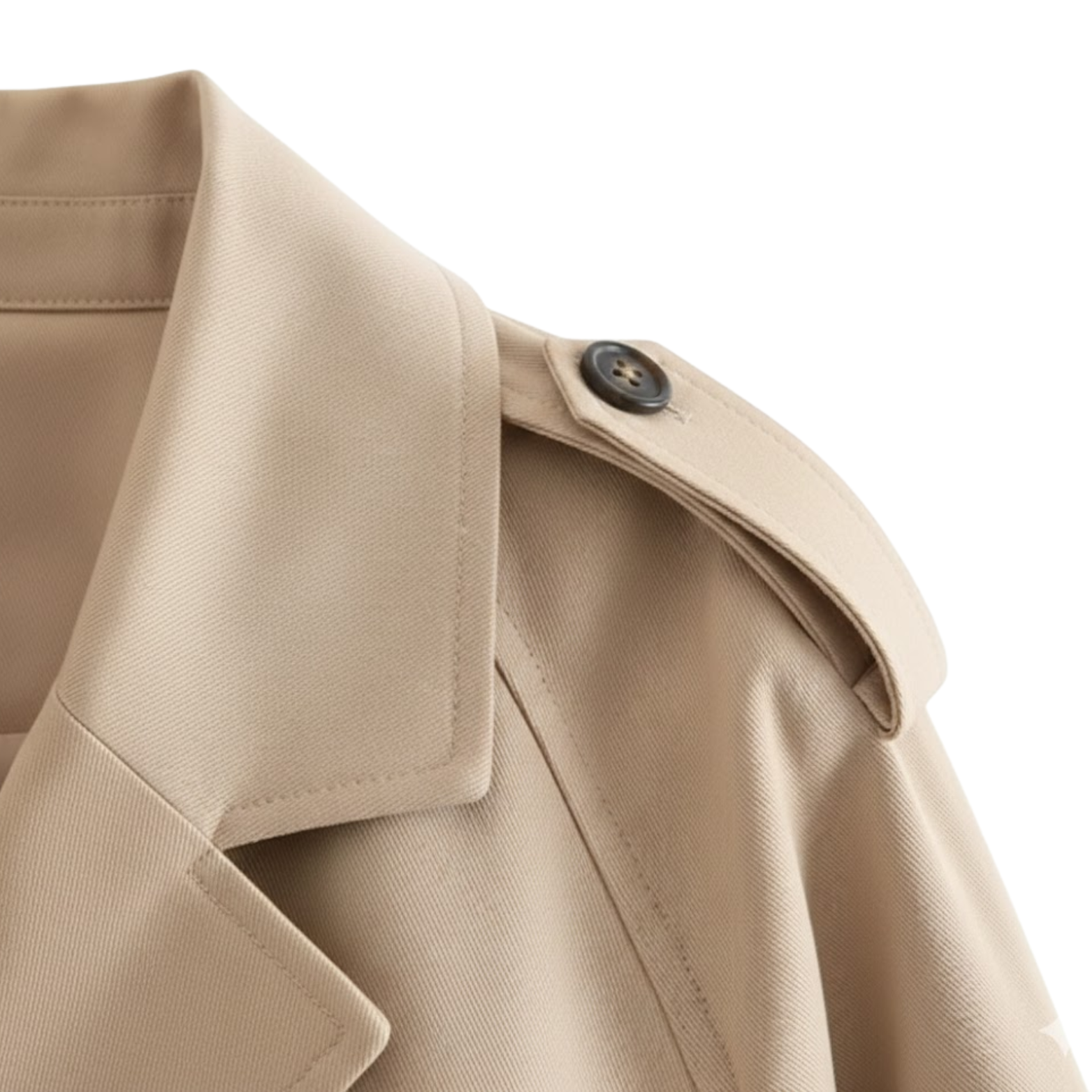 Manteau Trench Court Vintage à Double Boutonnage pour Femme