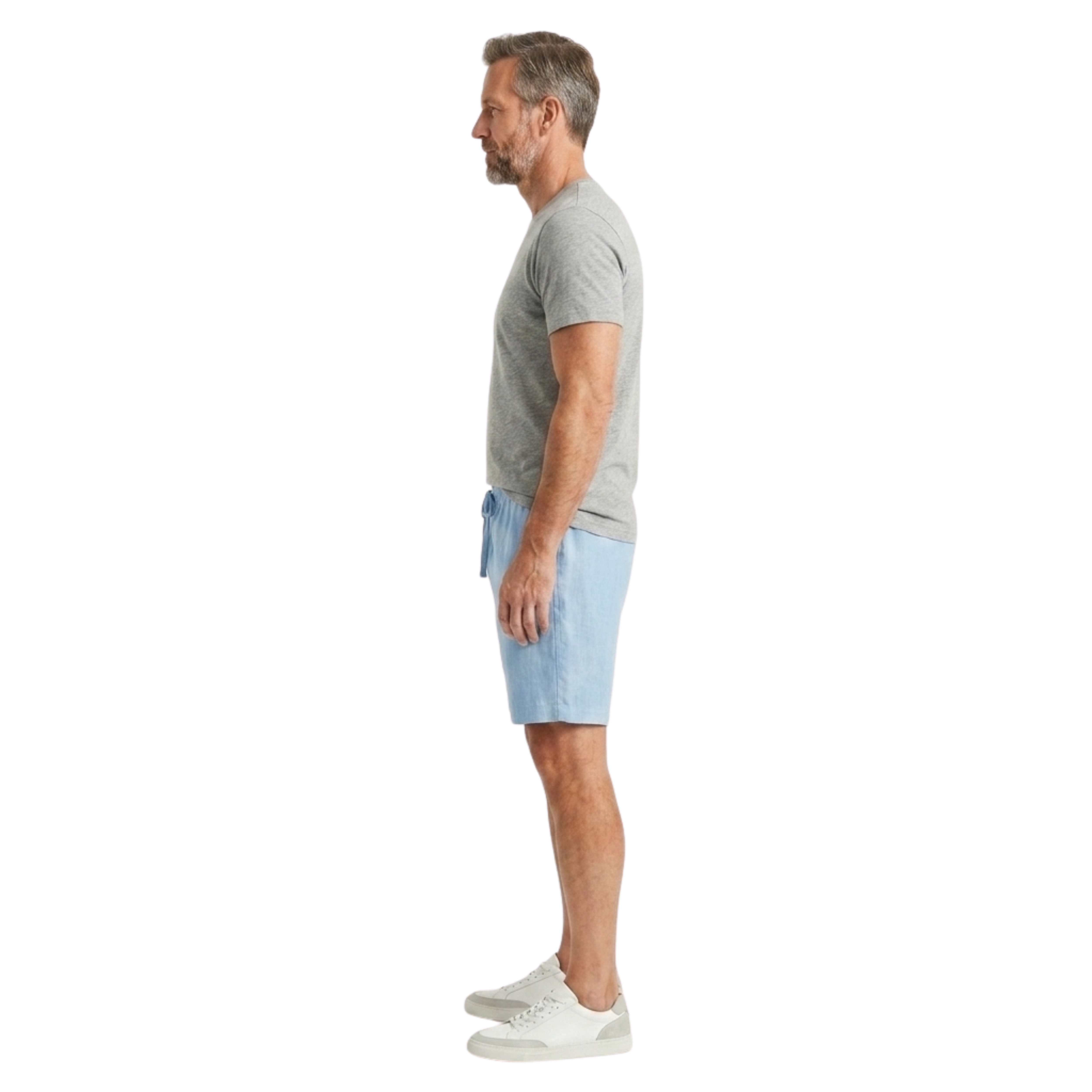 Short en lin pour homme — coupe décontractée — plage et été