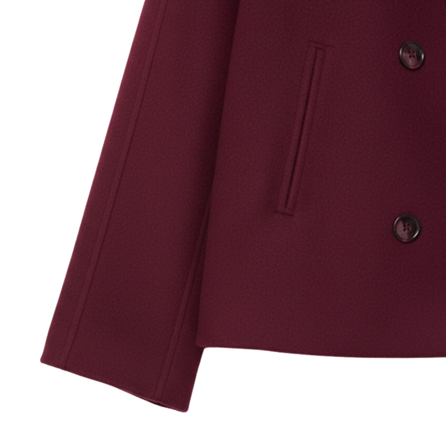 Manteau Femme en Laine Double Boutonnage Polyvalent au Design Simple