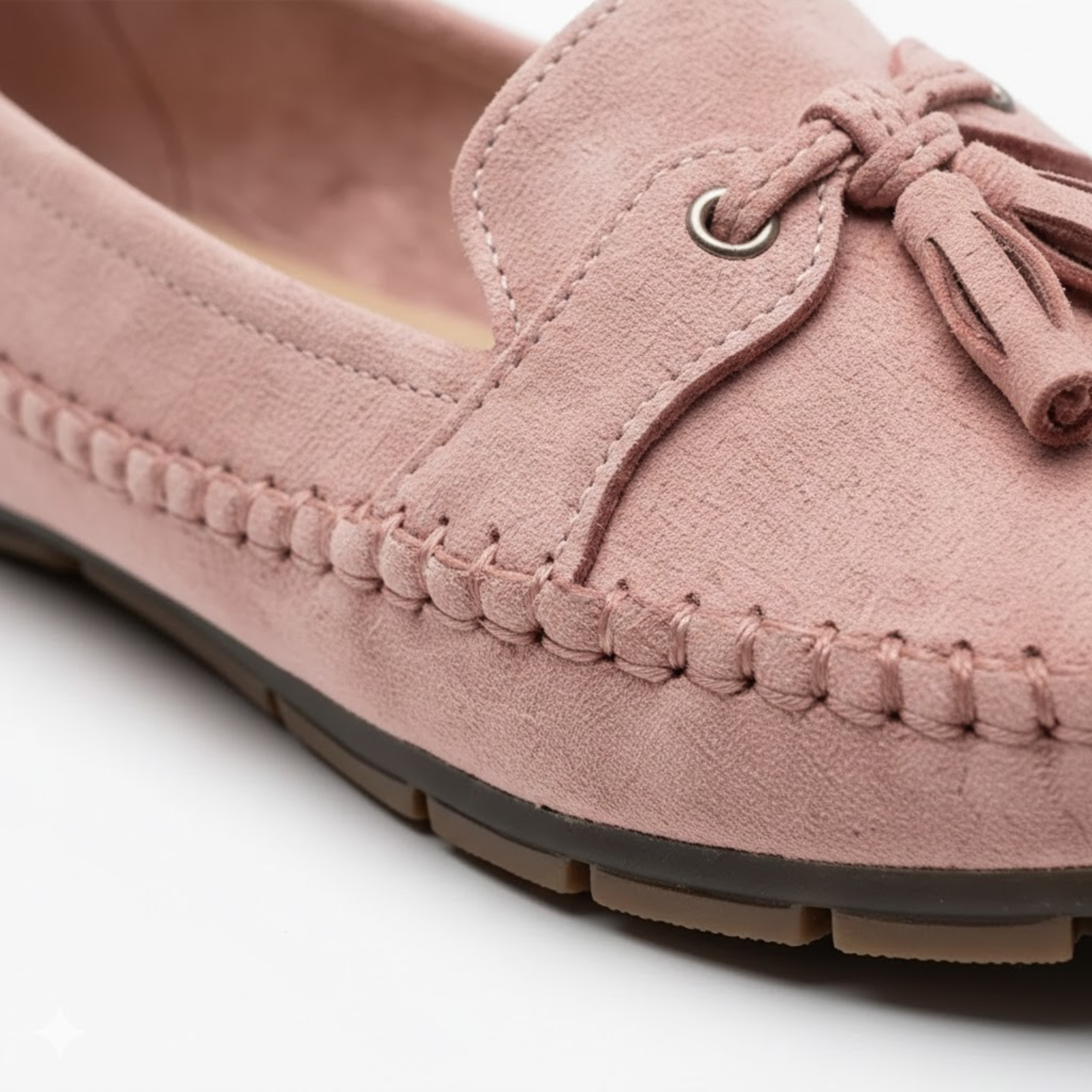 Mocassins en Cuir PU pour Femmes avec Glands Décoratifs et Semelle Souple