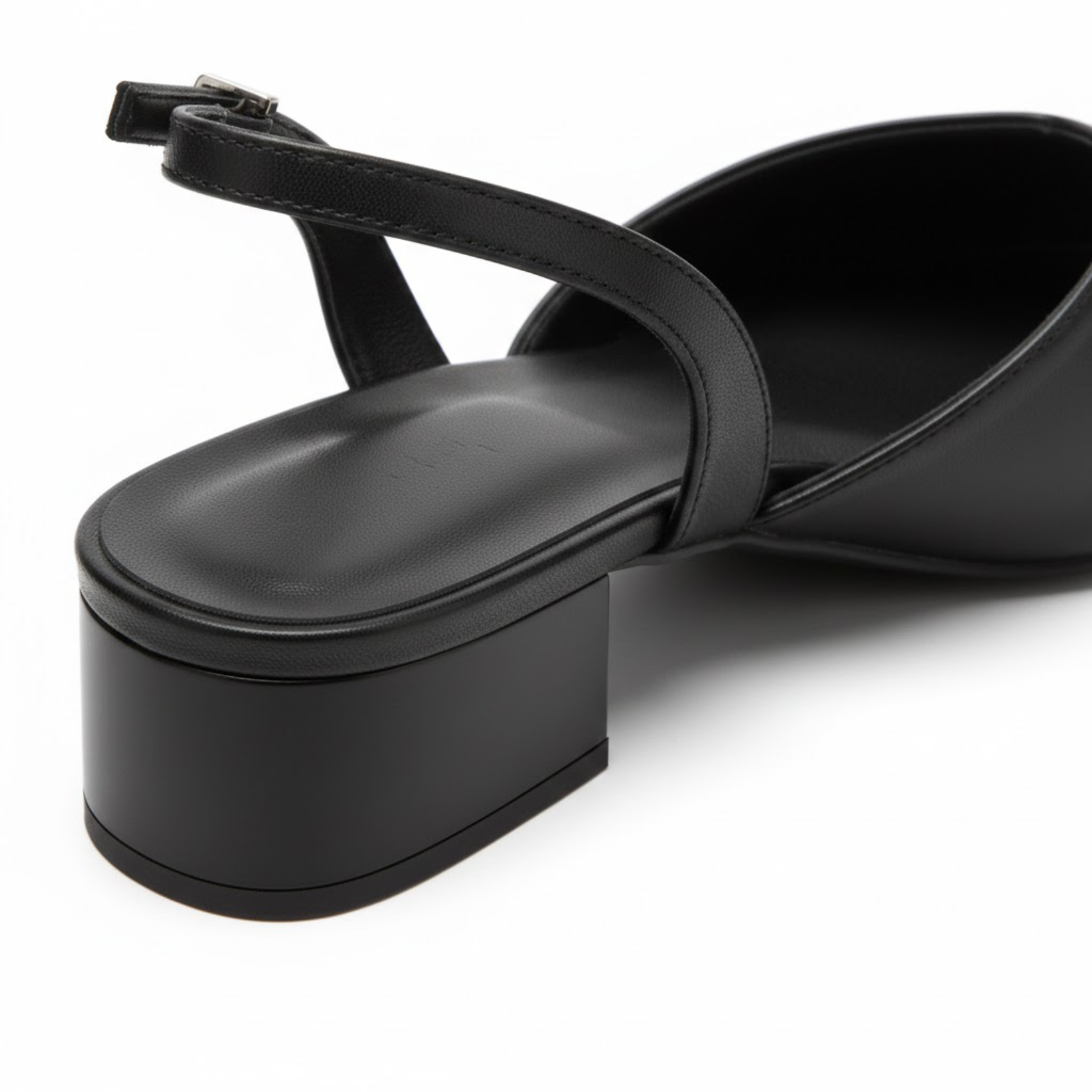 Escarpins slingback pour femme à bout pointu et talon bloc moyen pour le bureau