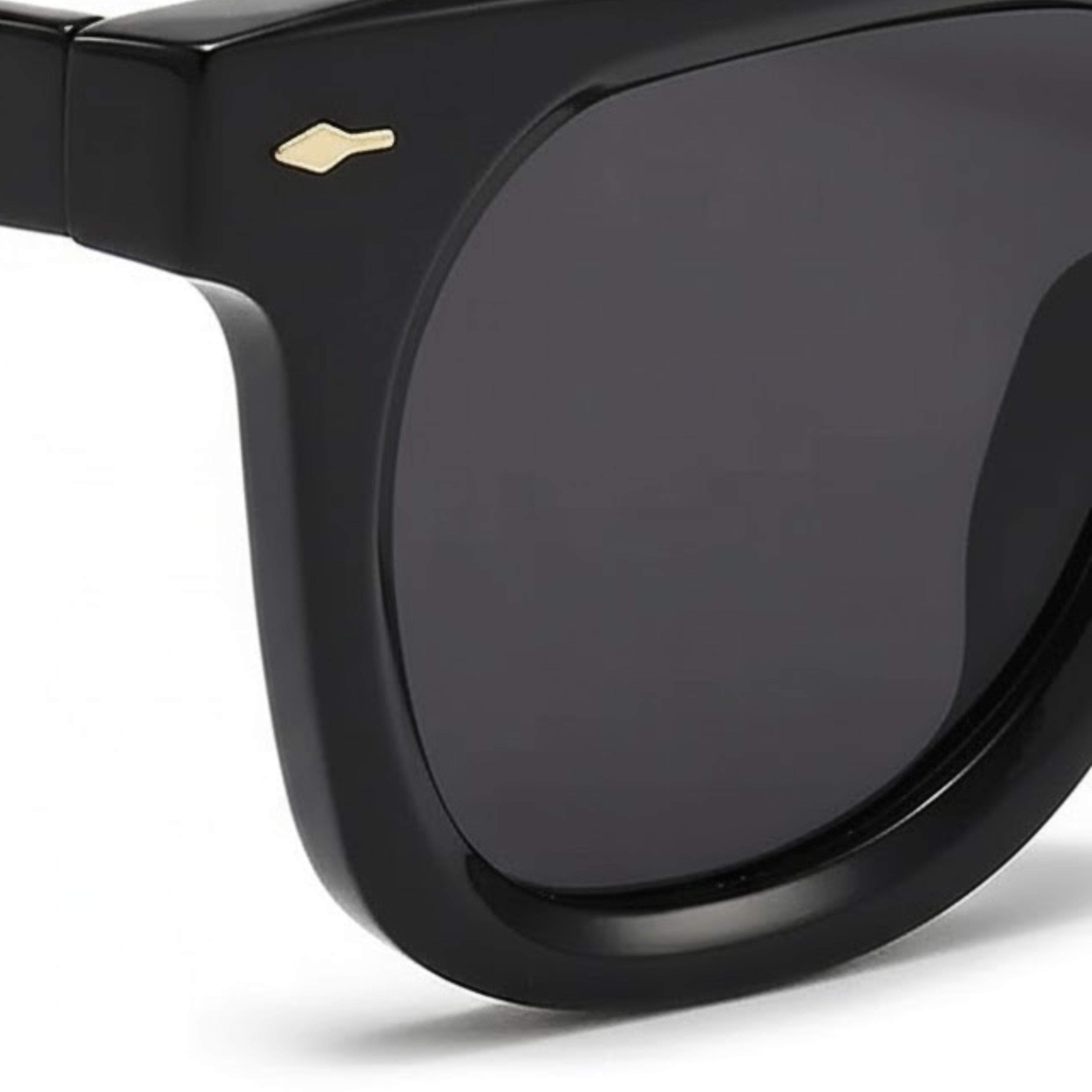 Vintage quadratische Sonnenbrille mit dickem Gestell UV400 Schutz Unisex