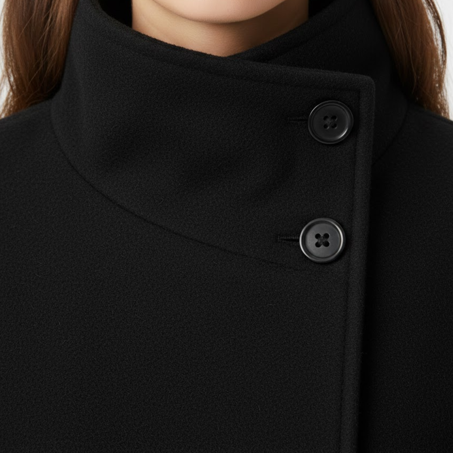 Manteau en fausse fourrure pour femme à col montant et ceinture veste chaude chic