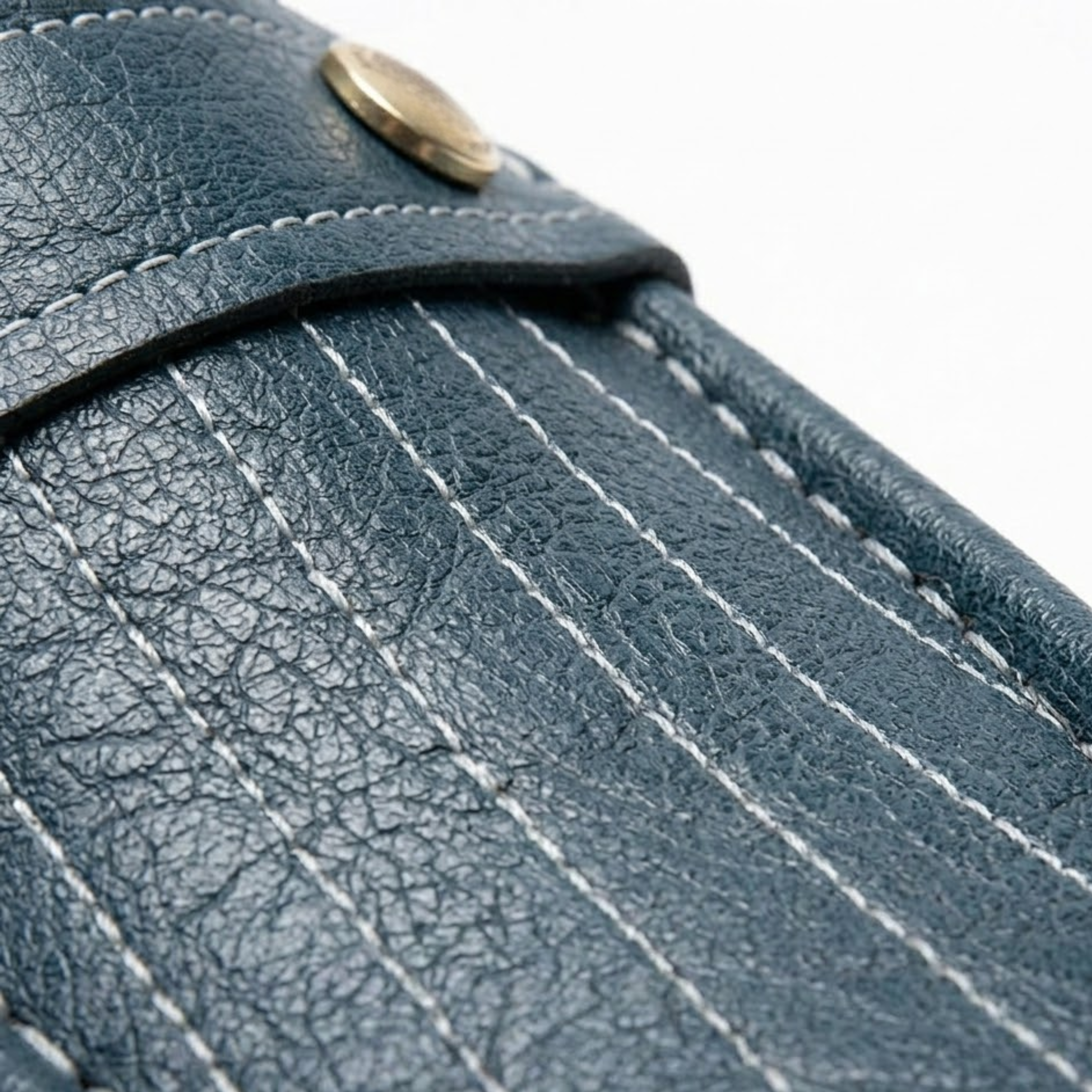 Mocassins en Cuir Véritable pour Hommes à Rayures et Bouton Décoratif à Enfiler