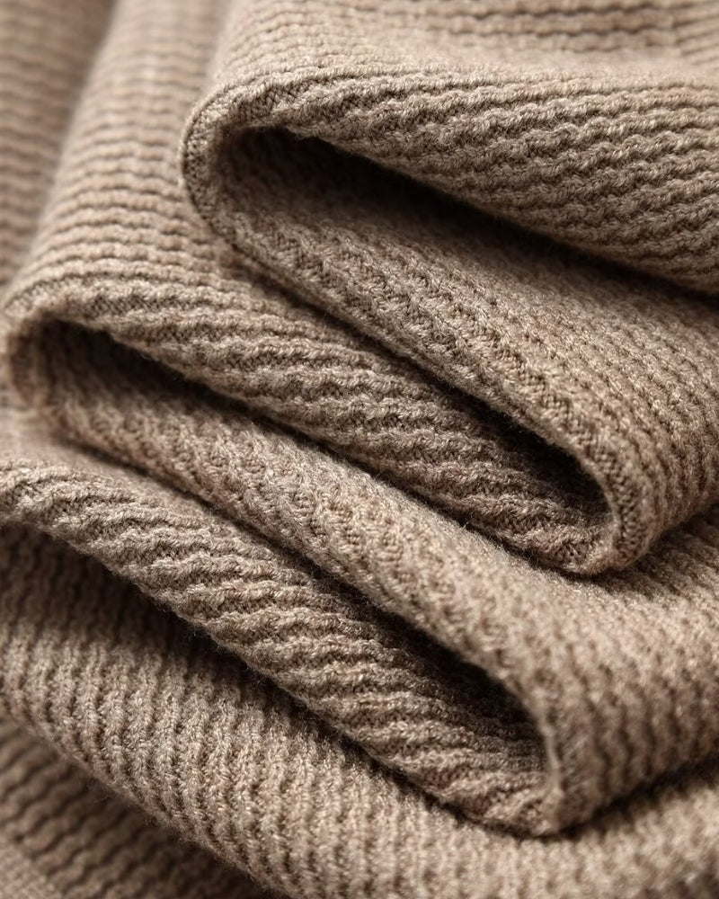 Pull Homme – Polo s límečkem a texturovaným úpletem v rafinovaném běžném střihu