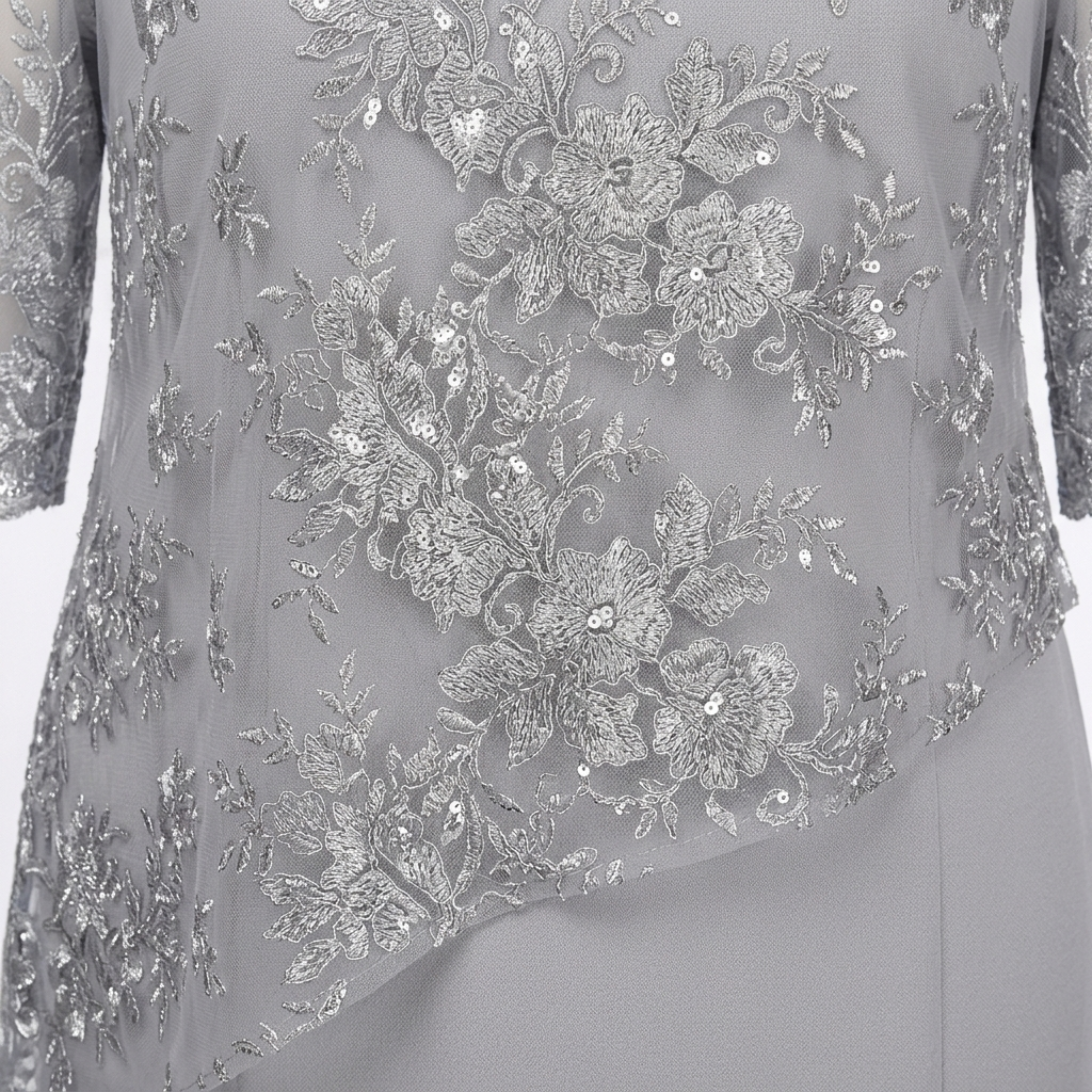 Robe midi grande taille pour femme avec broderie en dentelle