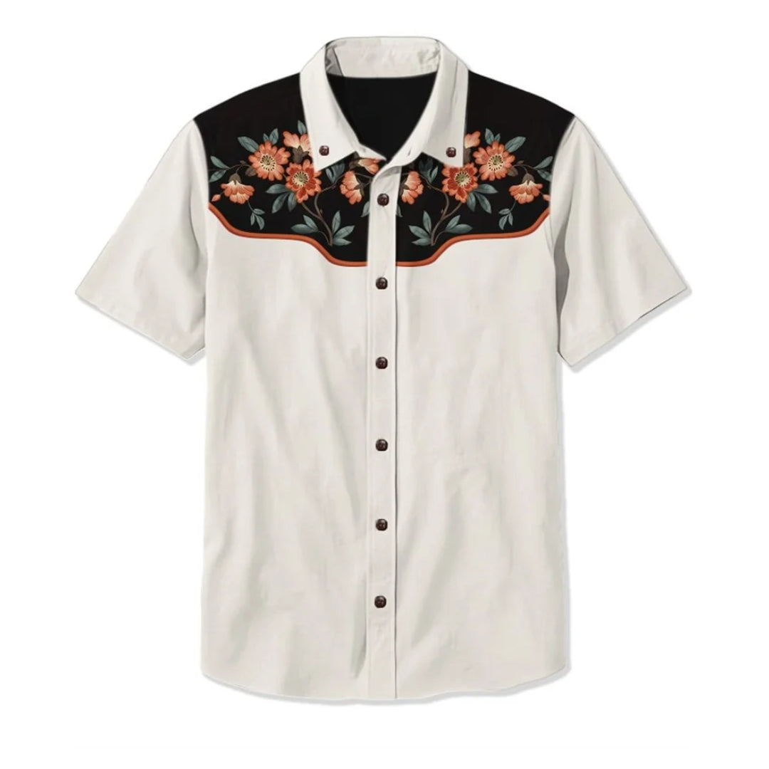 Chemise Western À Motifs Brodés