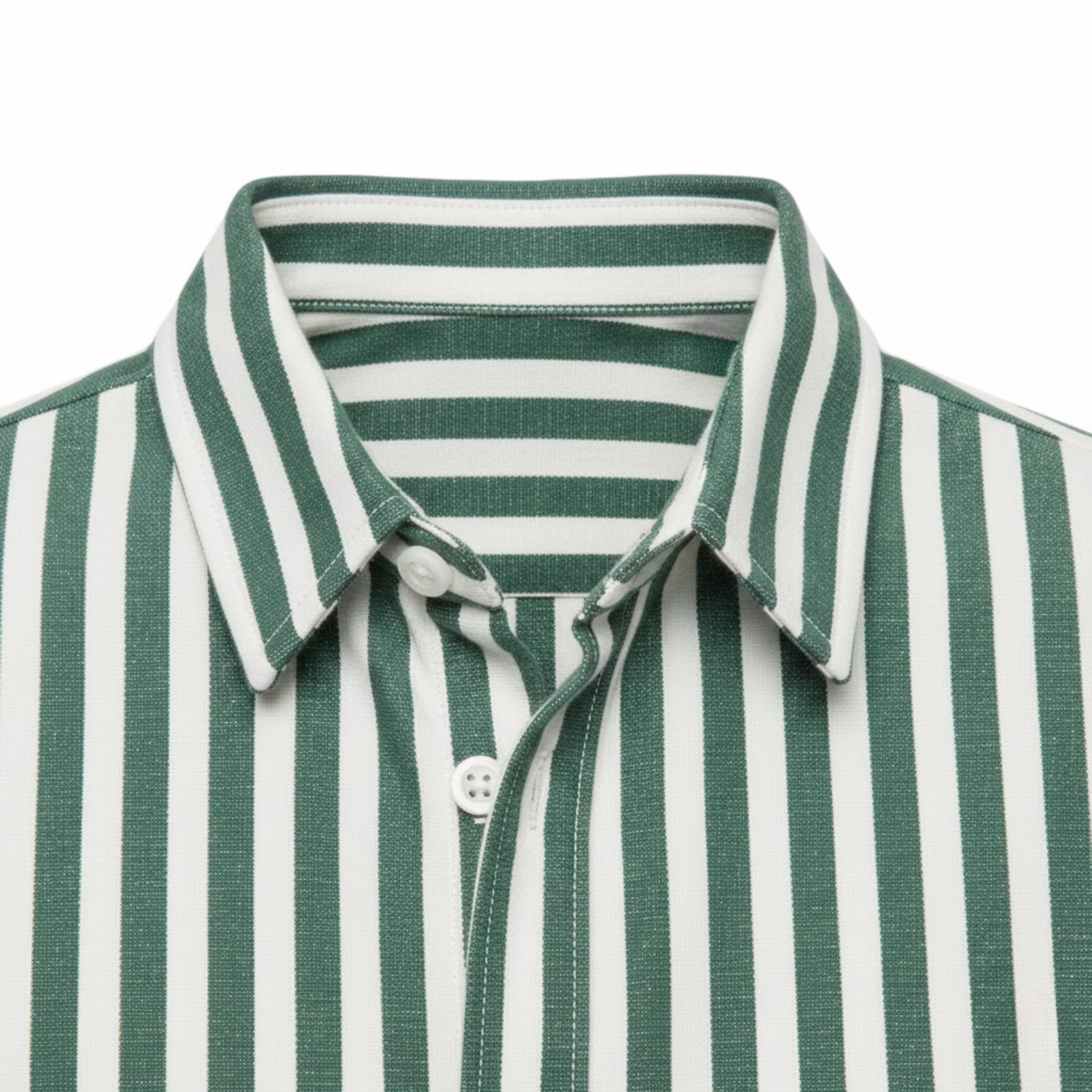 Chemise à rayures pour homme avec poches asymétriques et manches longues