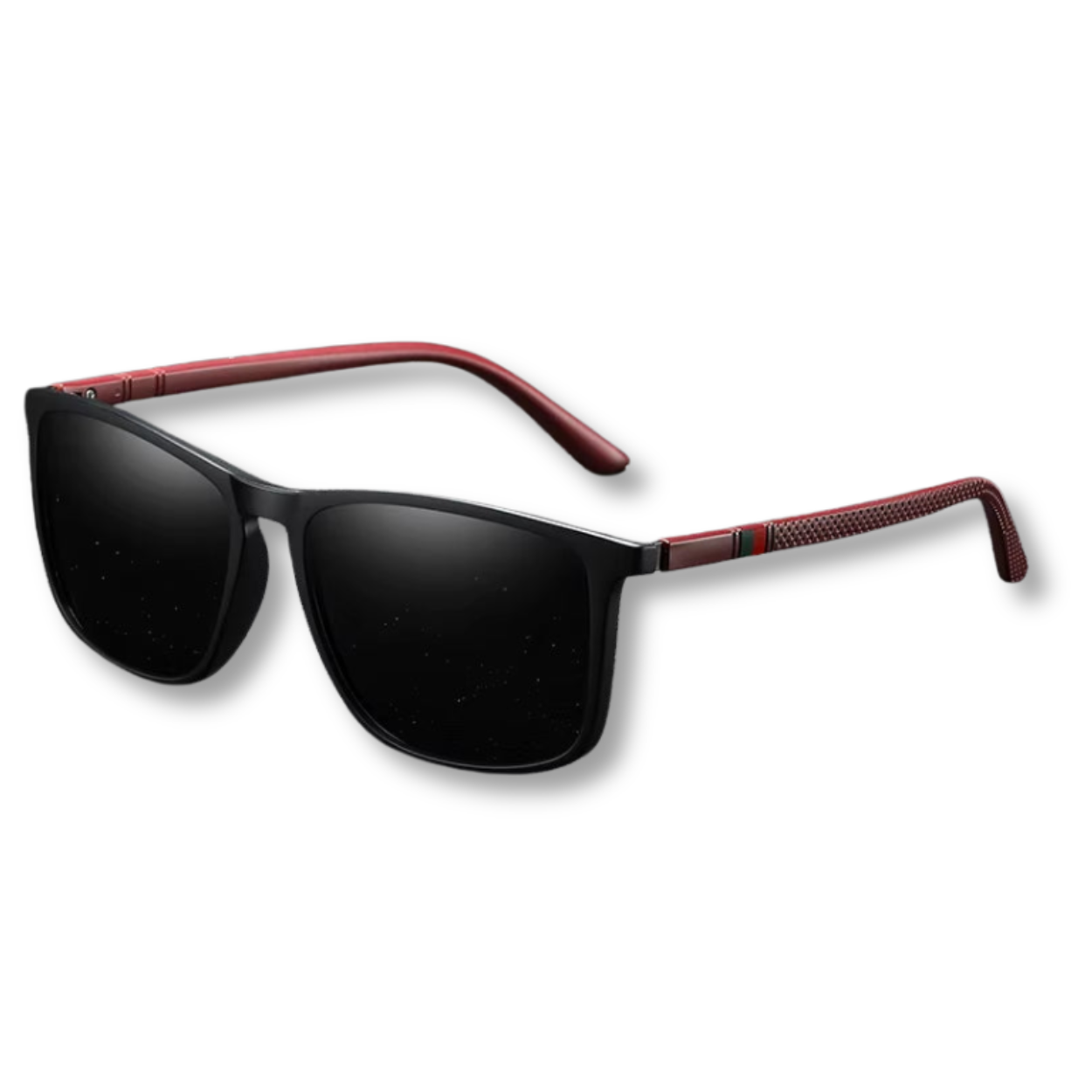 Polarizované čtvercové sluneční brýle s protiskluzovými stranami a pružinovými panty