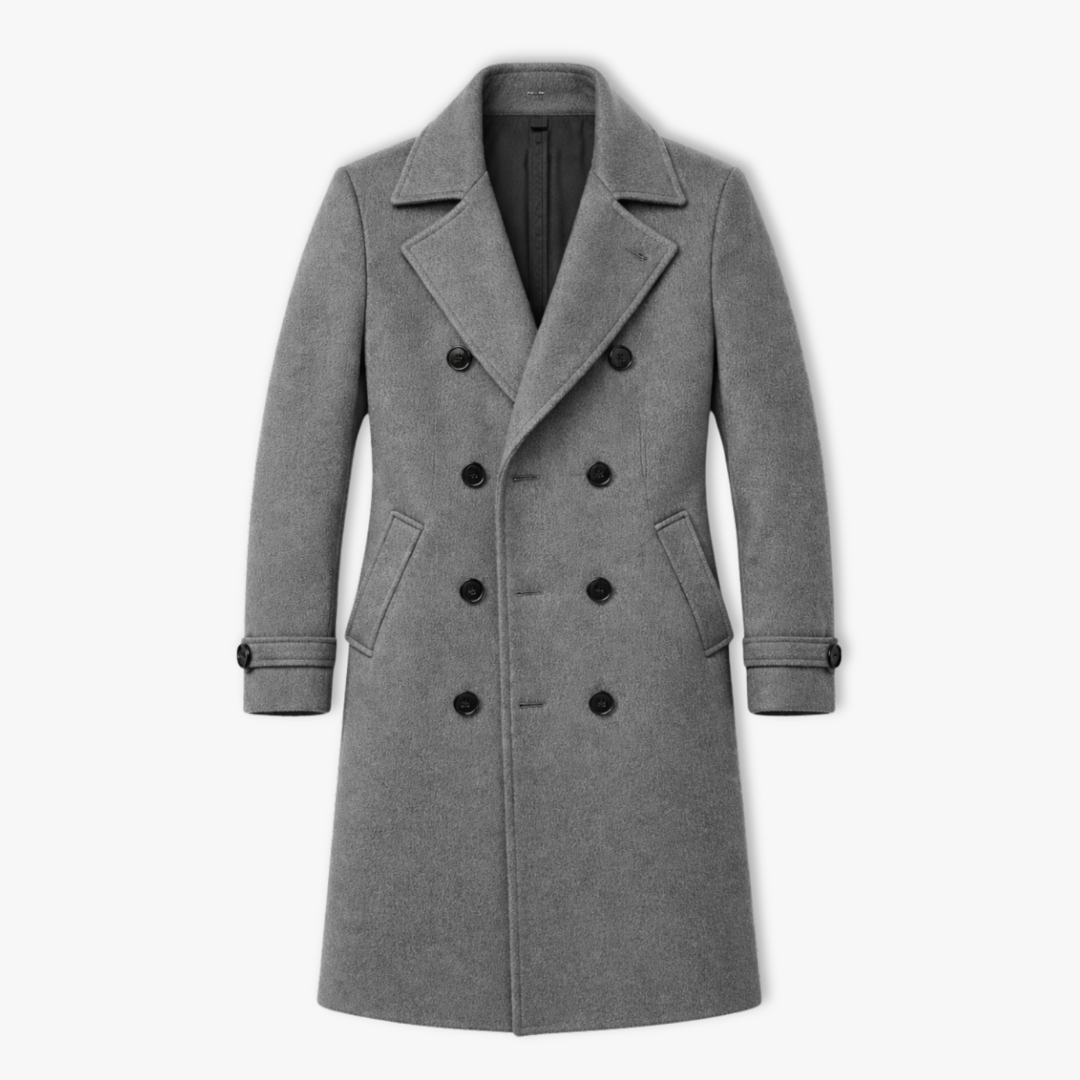Manteau en laine pour homme automne hiver style business casual double boutonnage trench long
