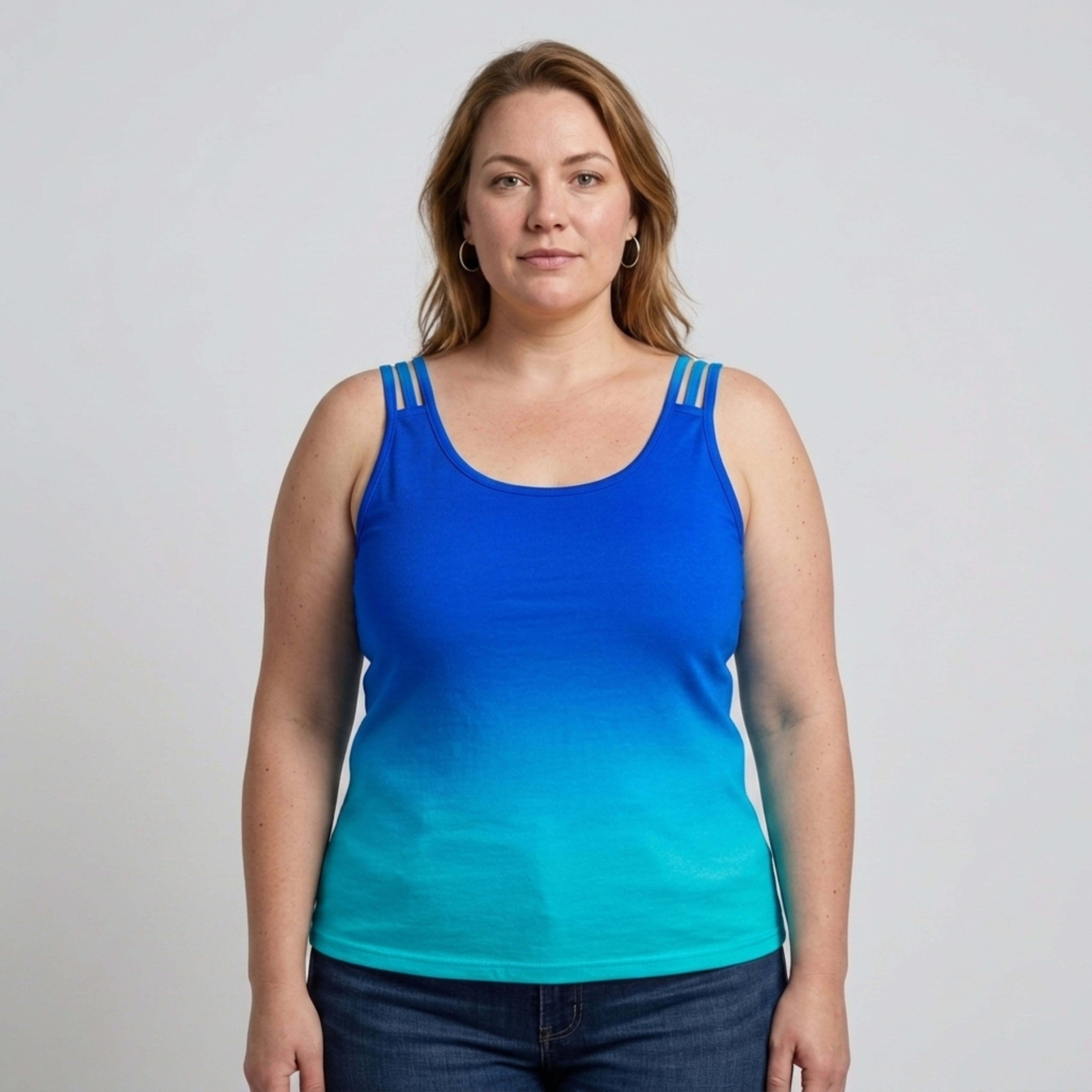 Débardeur grande taille à col rond pour femme
