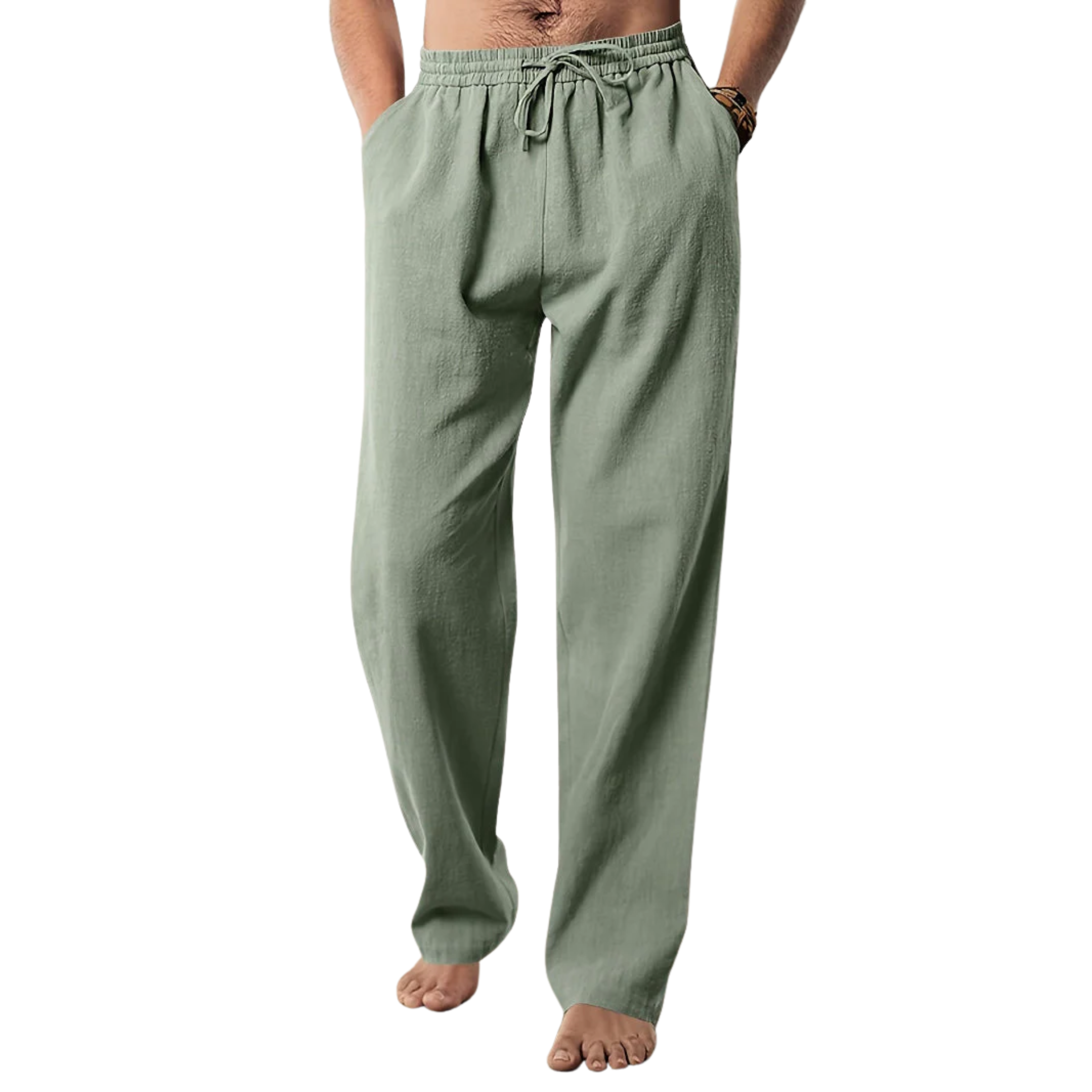 Pantalon coton homme coupe droite — voyage et quotidien