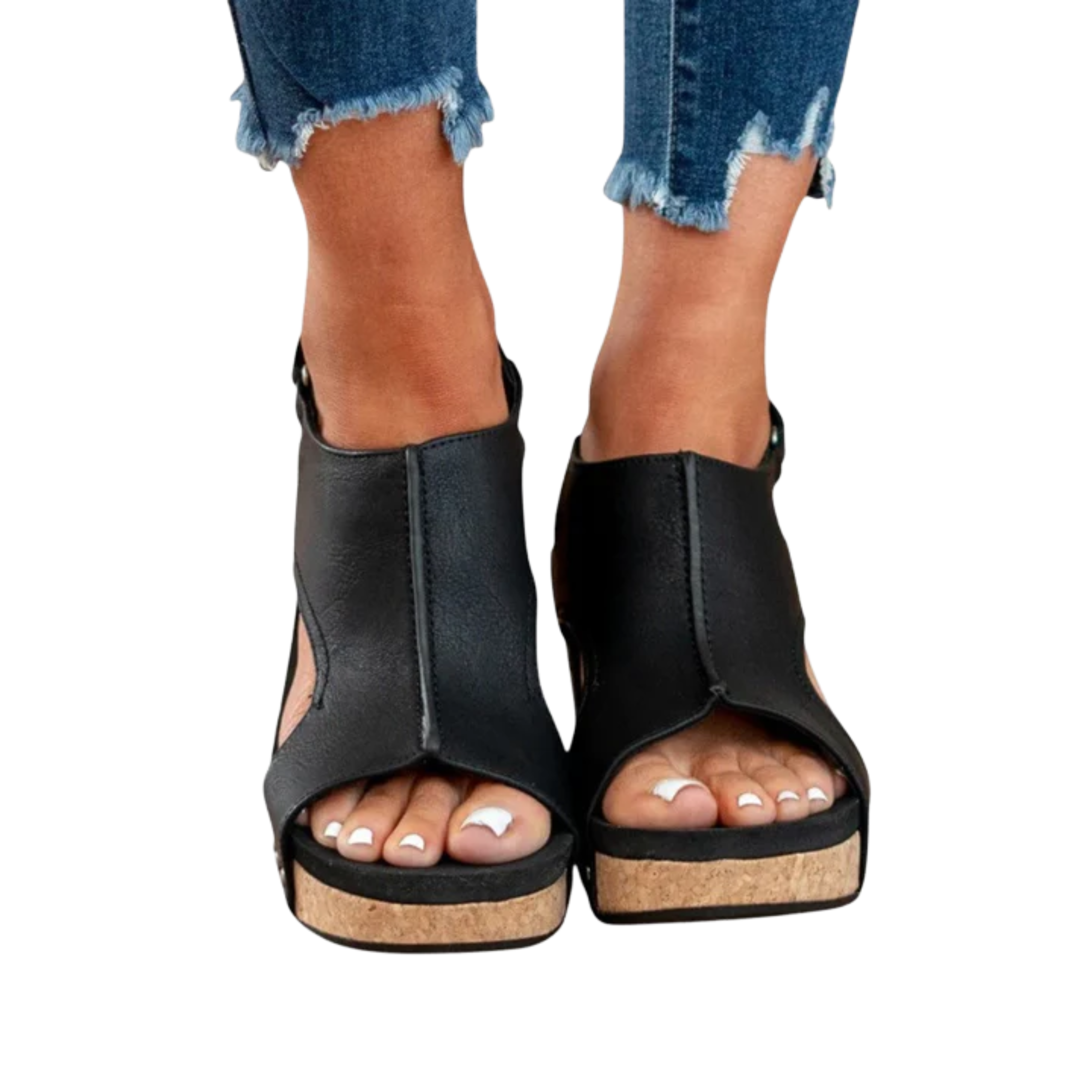 Nu-pieds plateforme femme — bride ajustable et clous — loisirs