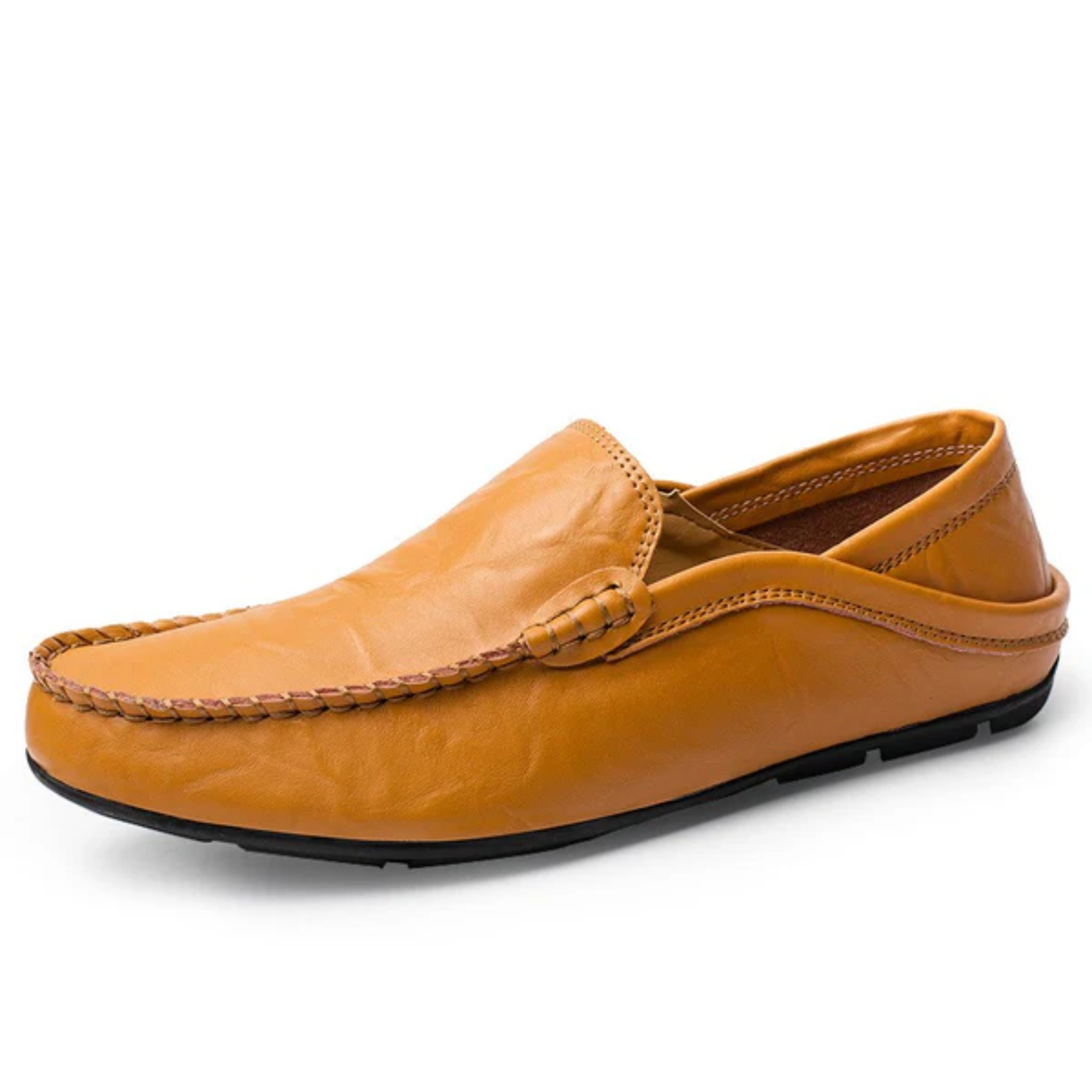 Mocassins homme en cuir — talon rabattable — voyage et style décontracté